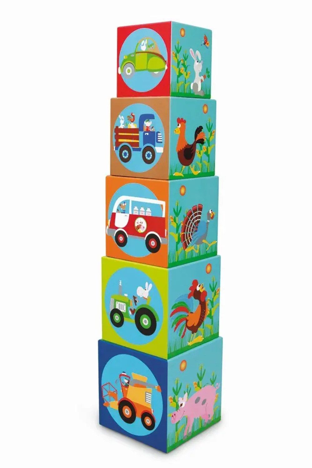 SCRATCH Spiel SCRATCH - Jumbo Stapelspiel Pyramide Bauernhof