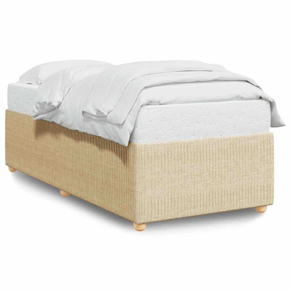 vidaXL Bett Bettgestell ohne Matratze Creme 80x200 cm Stoff günstig online kaufen