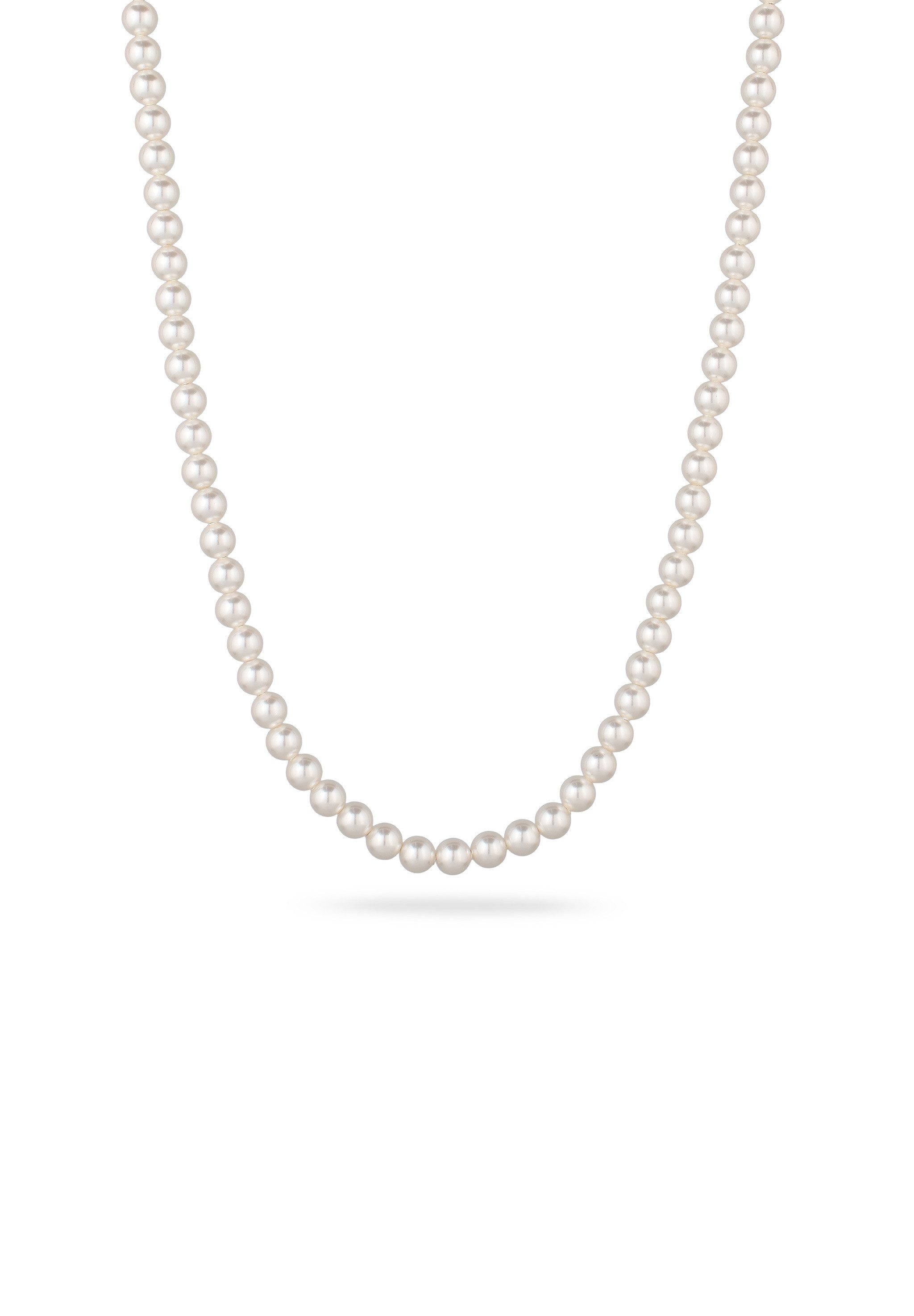 Elli Perlenkette mit Swarovski® Perlen Weiß 925 Sterling Silber