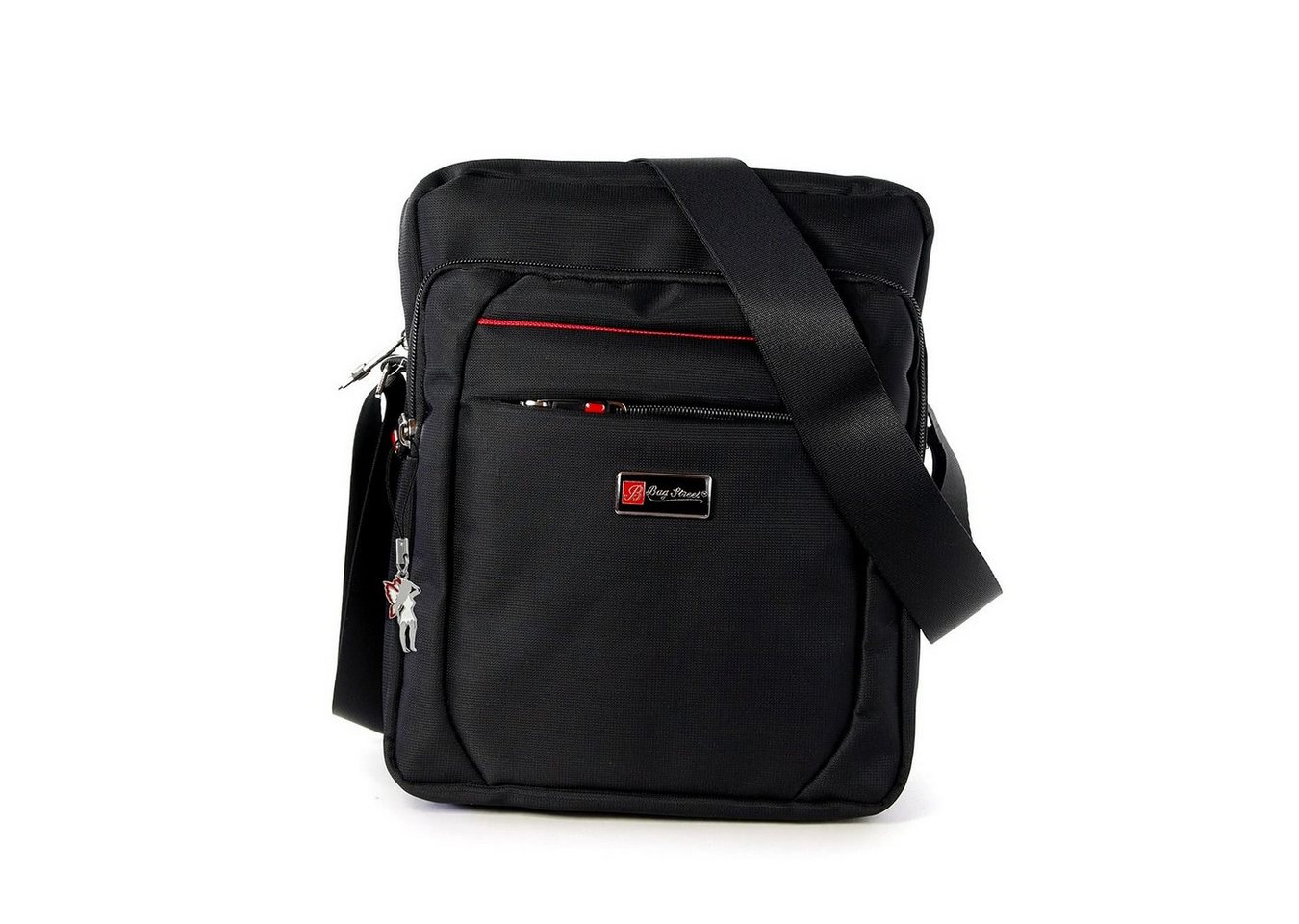 BAG STREET Umhängetasche Bag Street Damen Herren Umhängetasche (Umhängetasche), Herren, Damen, Jugend Umhängetasche Polyester, schwarz 22cm x ca. 27cm