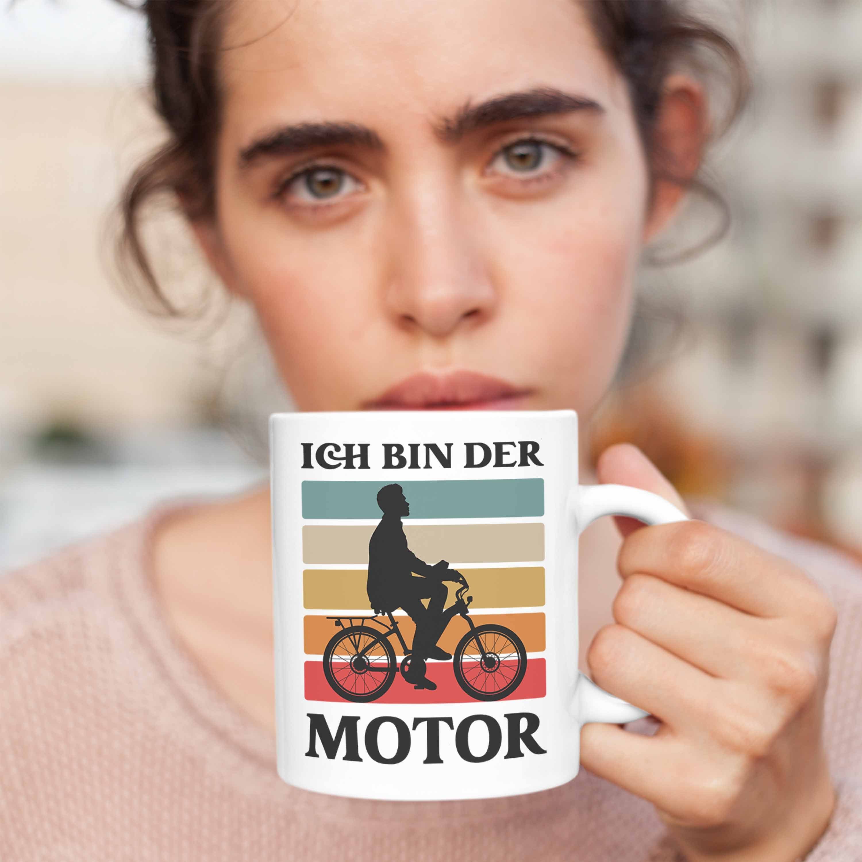 mit Trendation Geschenkidee - Geschenk Weiss Tasse Lustig Tasse Fahrradfahrer Radfahrer Rennrad Spruch Mountainbike Trendation