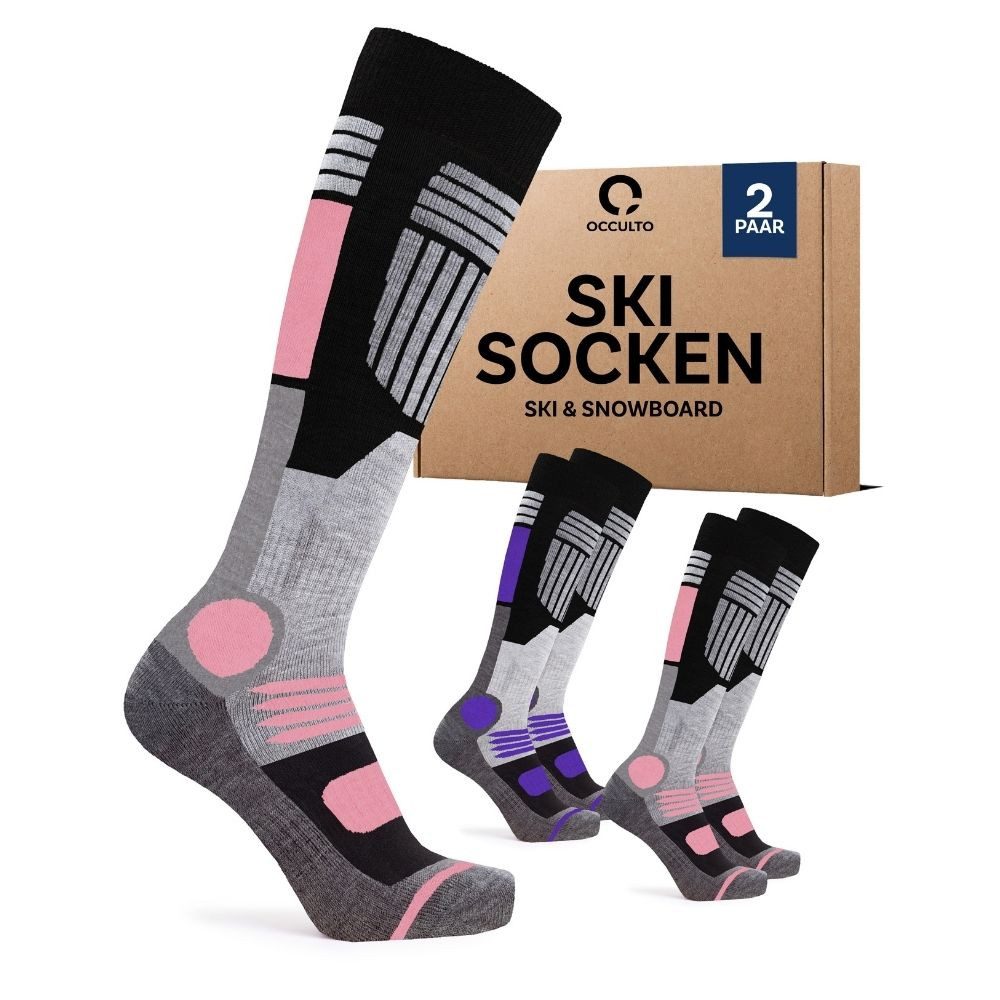 OCCULTO Skisocken Damen Skisocken 2er Pack (Modell: Maria) (2-Paar)