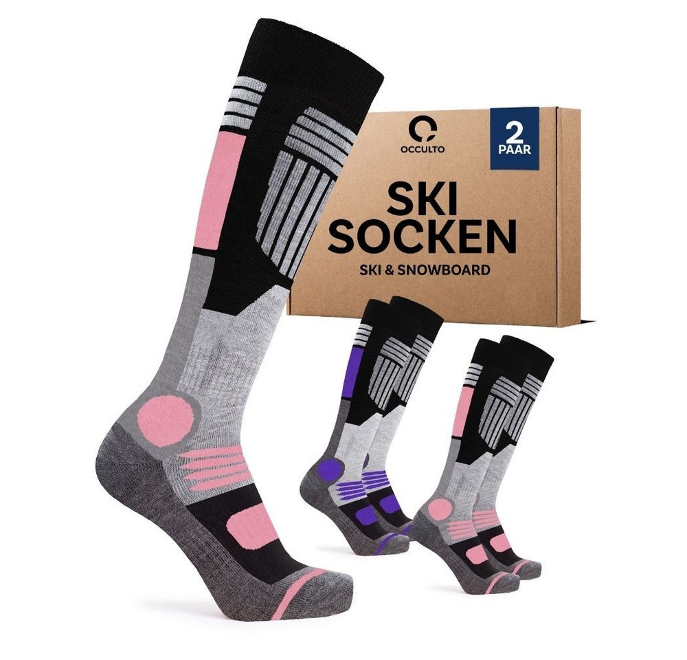 OCCULTO Skisocken Damen Skisocken 2er Pack (Modell: Maria) (2-Paar)