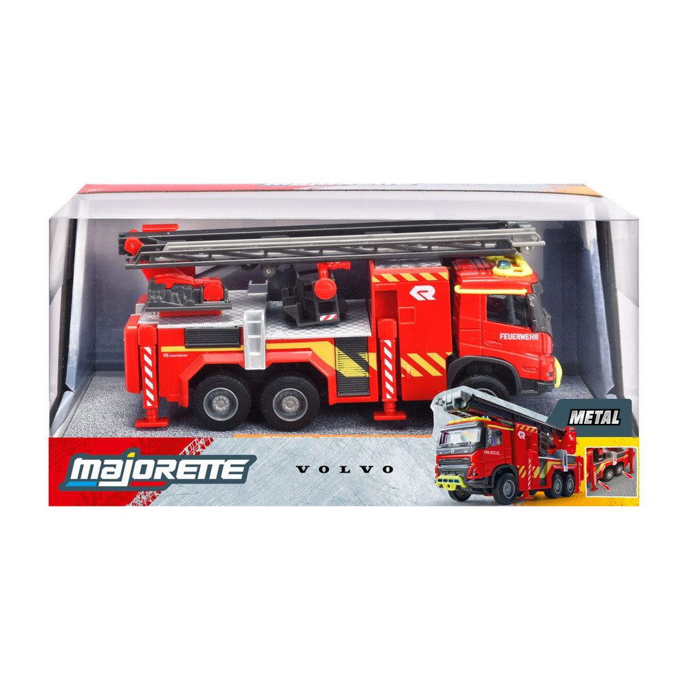 majORETTE Spielzeug-Traktor Volvo - Feuerwehrtruck FMX - ca. 19 cm