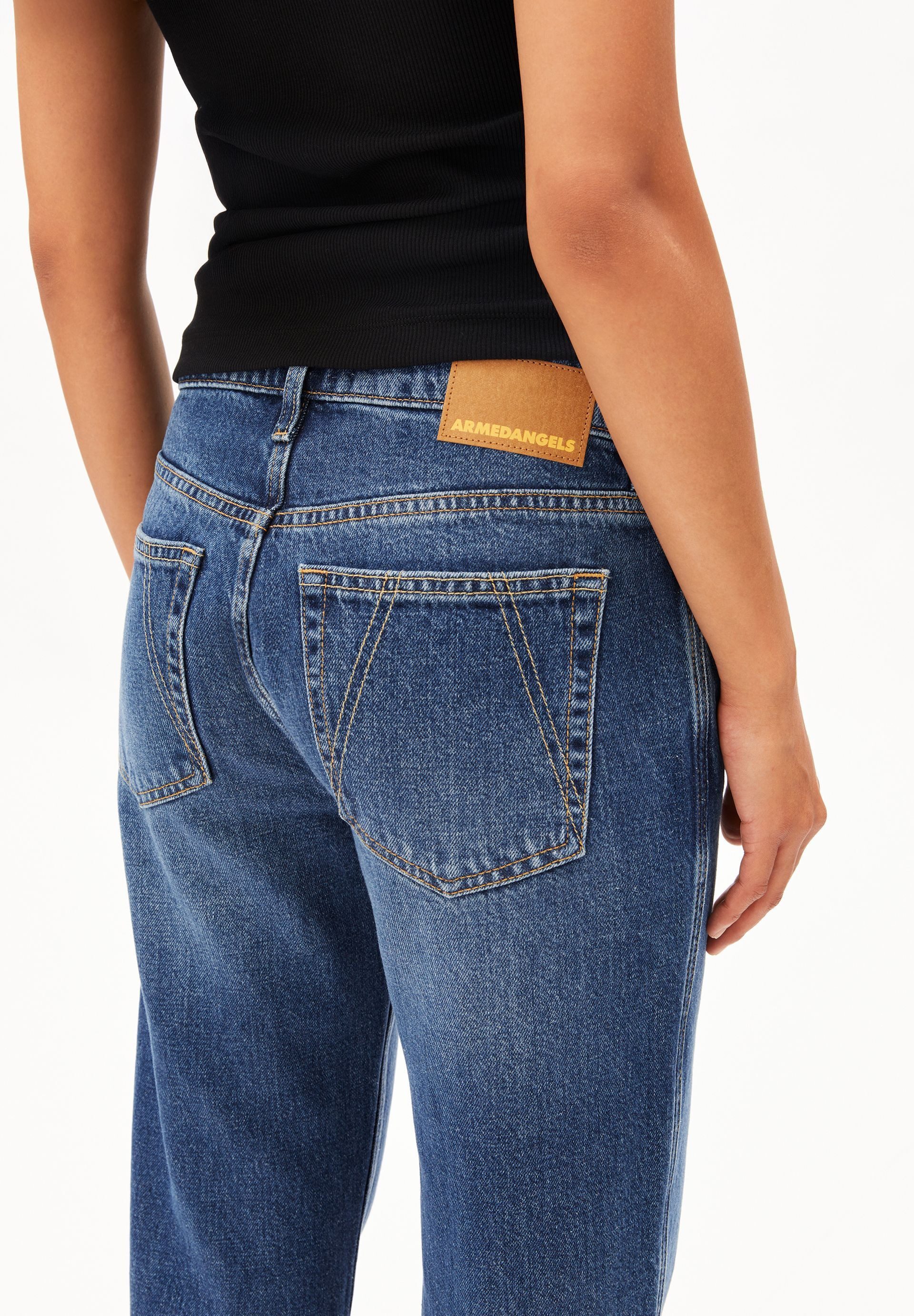 Armedangels Straight-Jeans AAVELINE Straight Jeans aus Lyocell-Baumwoll-Mix (Non-Stretch, Regular Fit) Mid waist