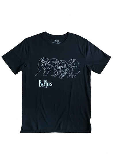 The Beatles T-Shirt »Beatles T-Shirt, Lines, Schwarz, Herren« (Stück, 1-tlg., Stück) mit Frontprint
