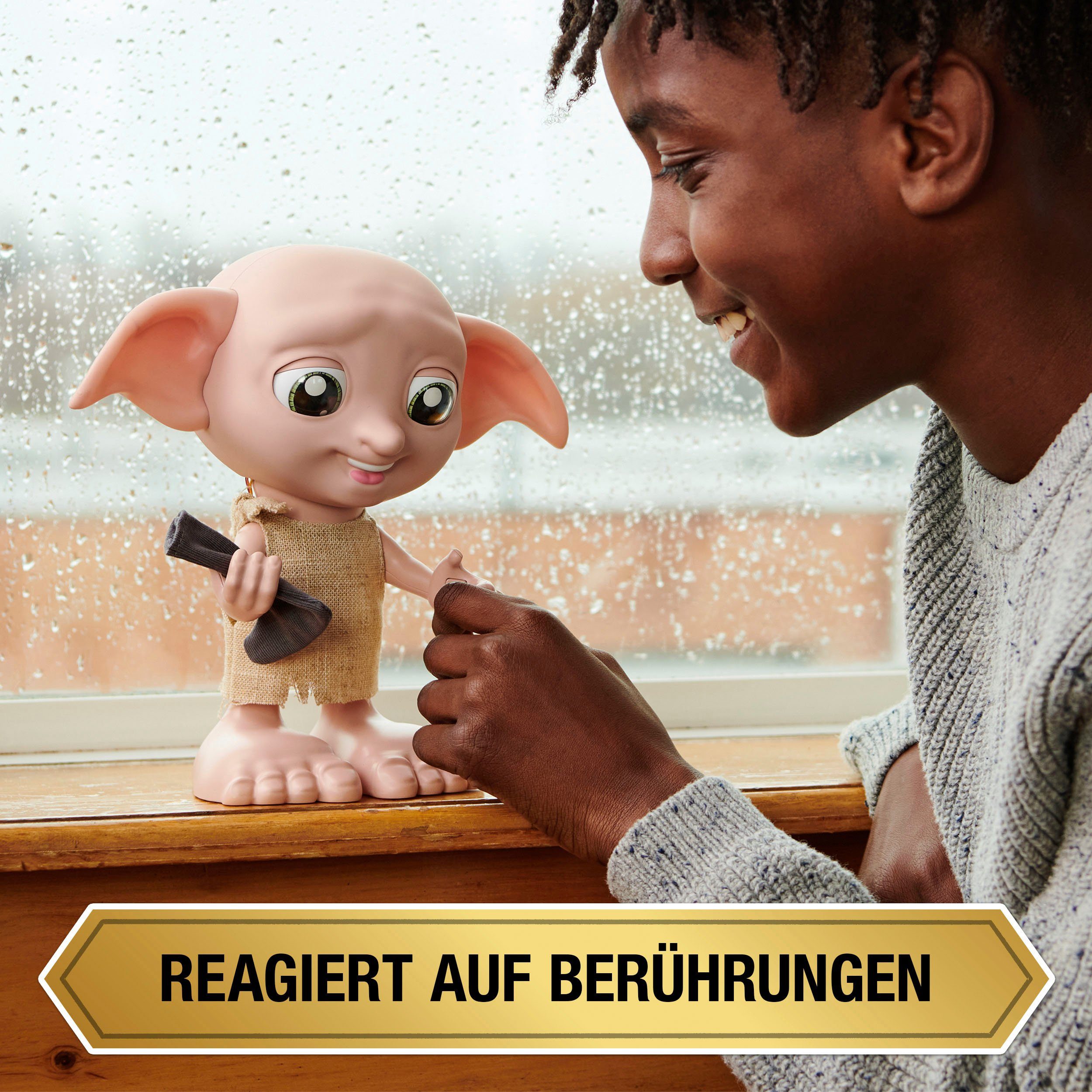 Spin Master Spielfigur Wizarding World - Dobby - Interaktiver Hauself (zweisprachig DE+IT), mit Geräuschen und Bewegungen