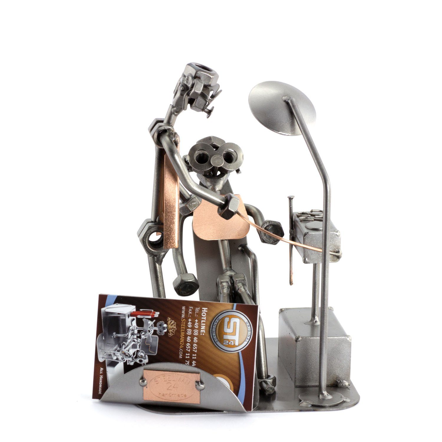 Steelman24 Dekofigur Zahnarzt mit Visitenkartenhalter