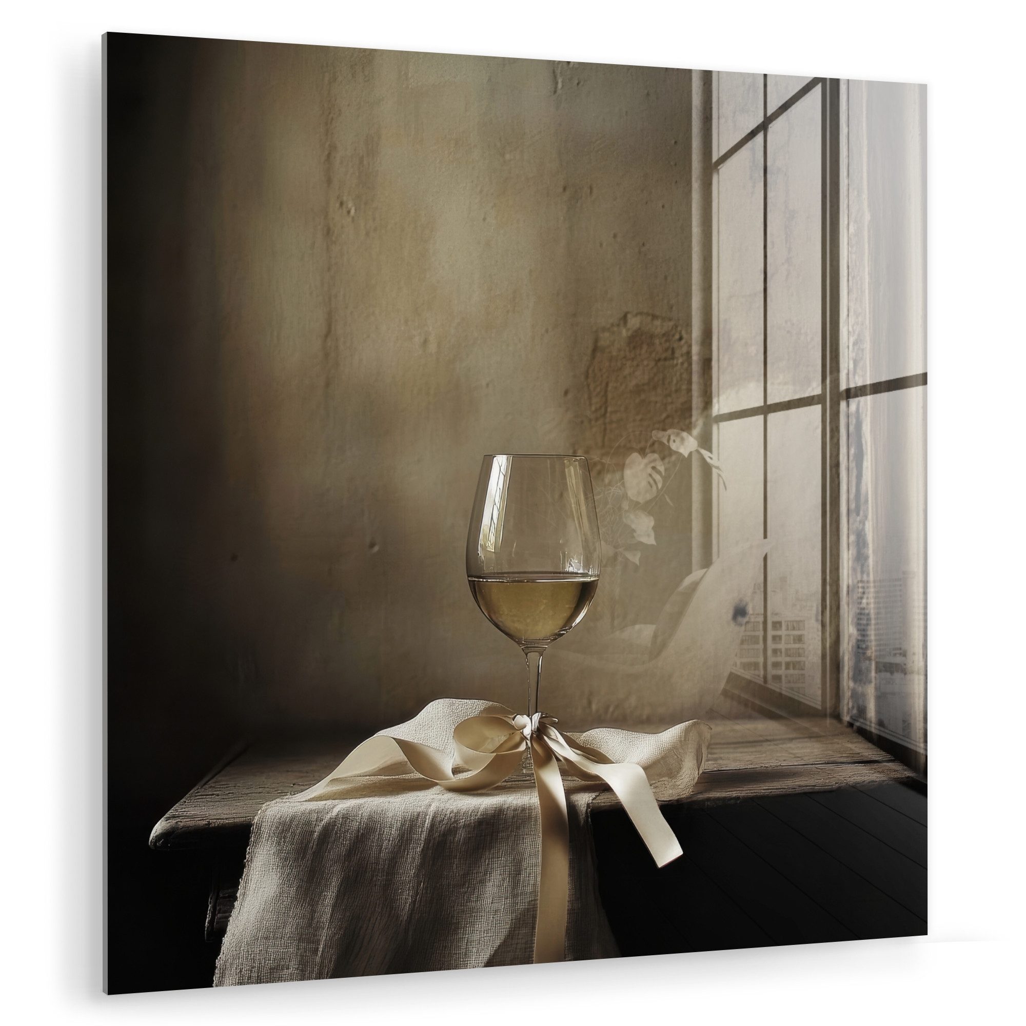 MuchoWow Acrylglasbild Schleife - Beige - günstig online kaufen