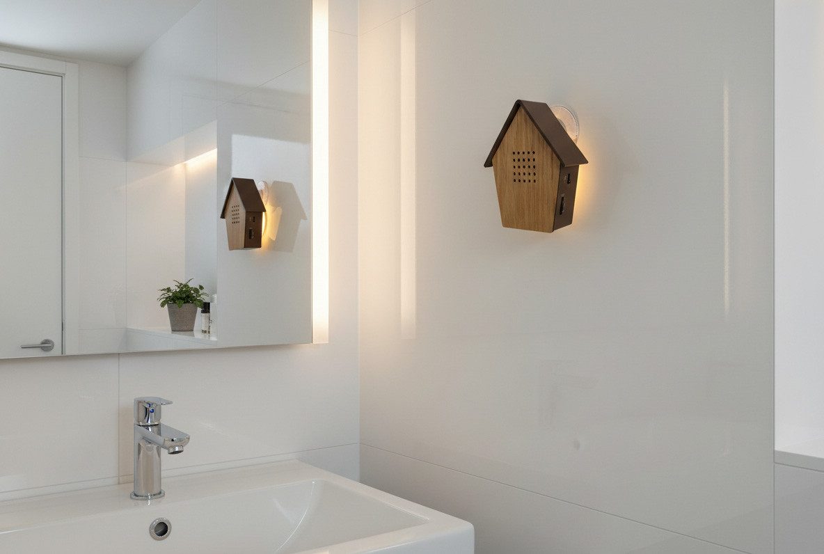 Northpoint LED Dekolicht Soundbox Naturgeräuschebox mit Echtholz, LED, Bewegungssensor – Bild 5 von 5
