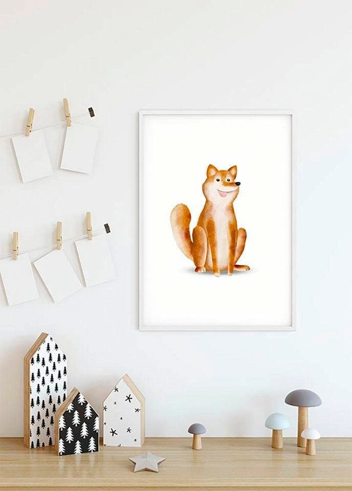 Komar Poster Cute Animal Schlafzimmer, (1 Tiere Wohnzimmer Dog, St), Kinderzimmer