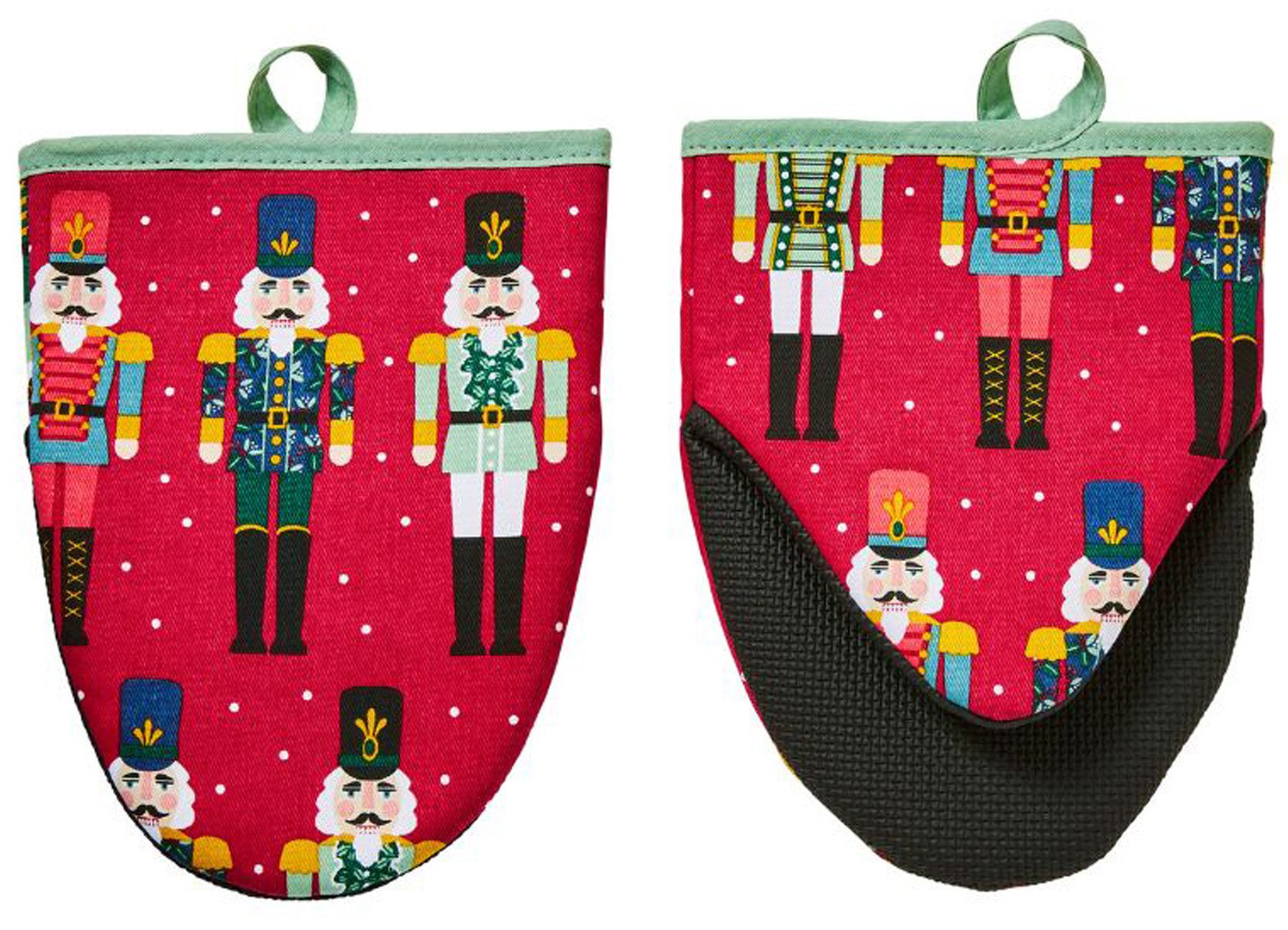 Ulster Weavers Topfhandschuhe Nutcracker Parade, (Set, 2-tlg., bestehend aus 2x Topfhandschuhen), mit Neopren, wattiert, Größe: ca.17x14,5 cm
