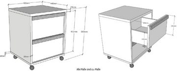 Vipack Rollcontainer London, mit Melamin-Oberfläche