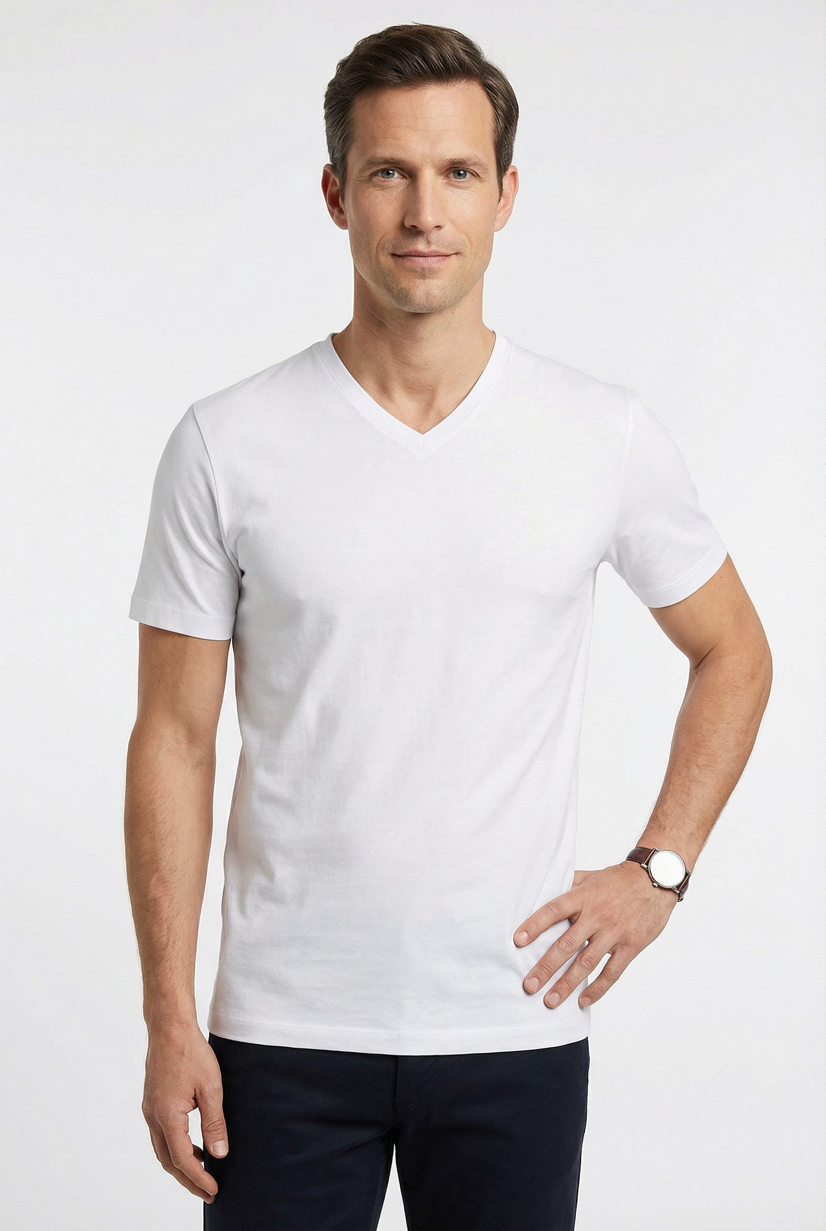 MARVELIS V-Shirt (2-tlg) V-Ausschnitt, Doppelpack, regular fit, Basic, Unte günstig online kaufen