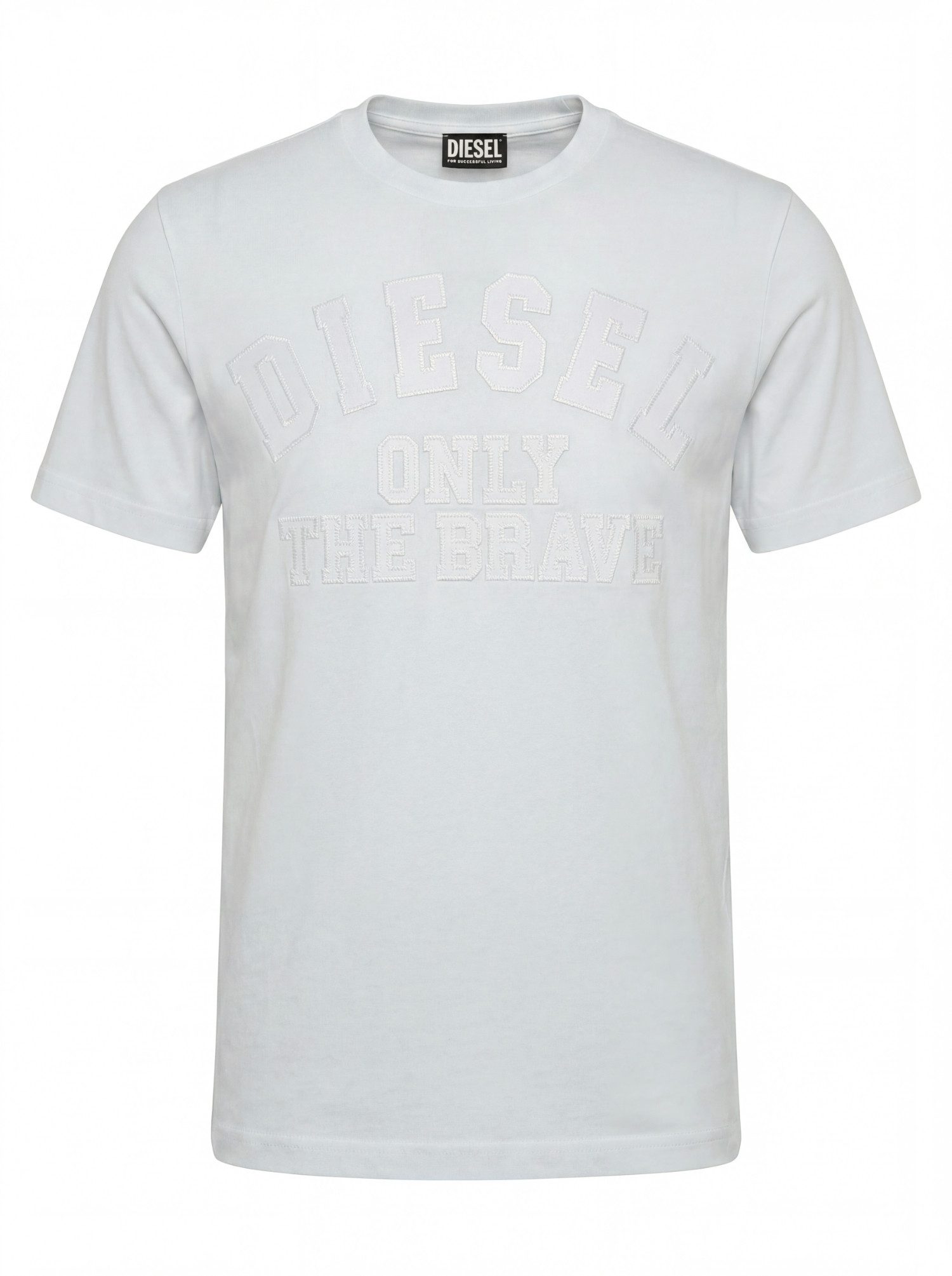 Rundhalsshirt aufgenähte Logo-Applikation - T-JUST 250216