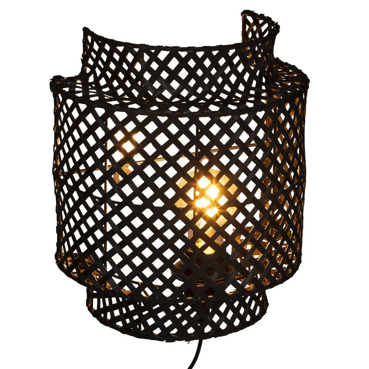 Atmosphera Créateur d'intérieur Tischleuchte Tischlampe im Boho-Stil LIBY, Bambus, 28 cm, Leuchte mit Dekofunktion, ohne Leuchtmittel. € 36,99