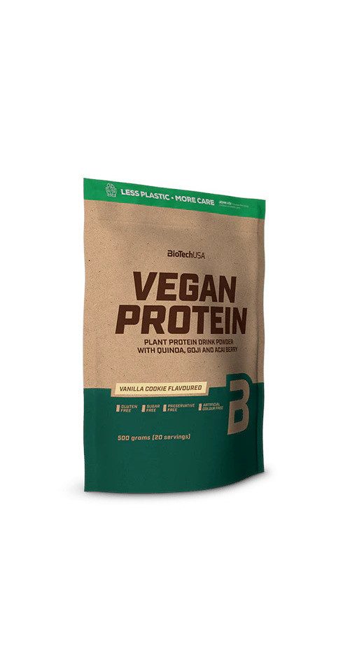 Biotech USA BioTech Vegan Protein 500g - Vanilla Cookie Pulver, 0.5 g, Pulver