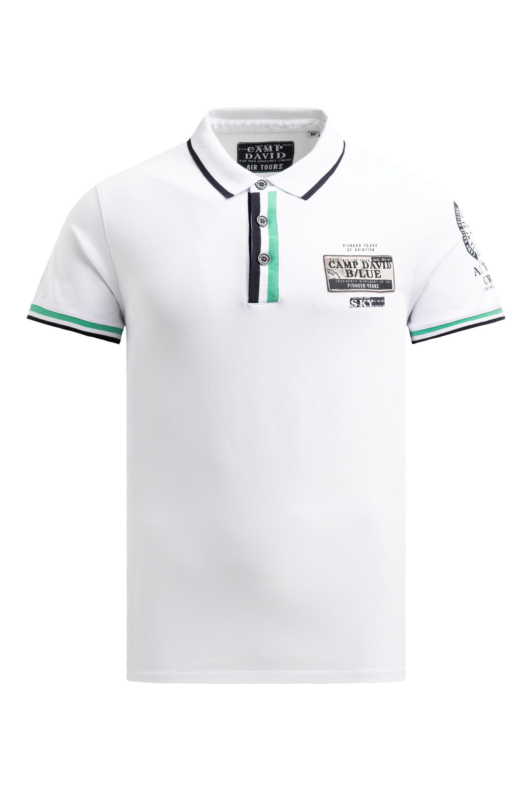 CAMP DAVID Poloshirt mit Kontrastnähten günstig online kaufen