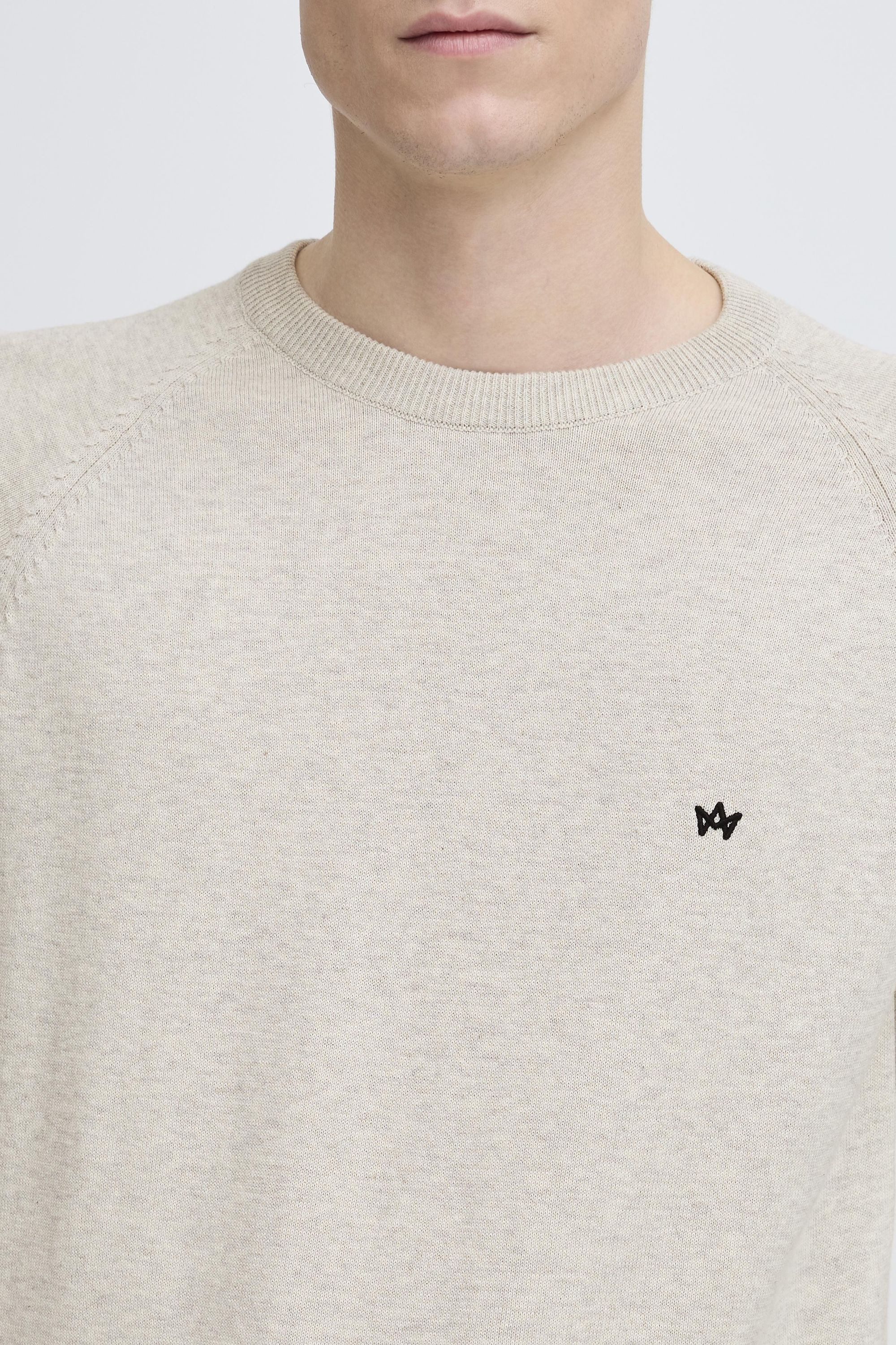 Kronstadt Strickpullover KSEmil Basic Crewneck mit Stickerei