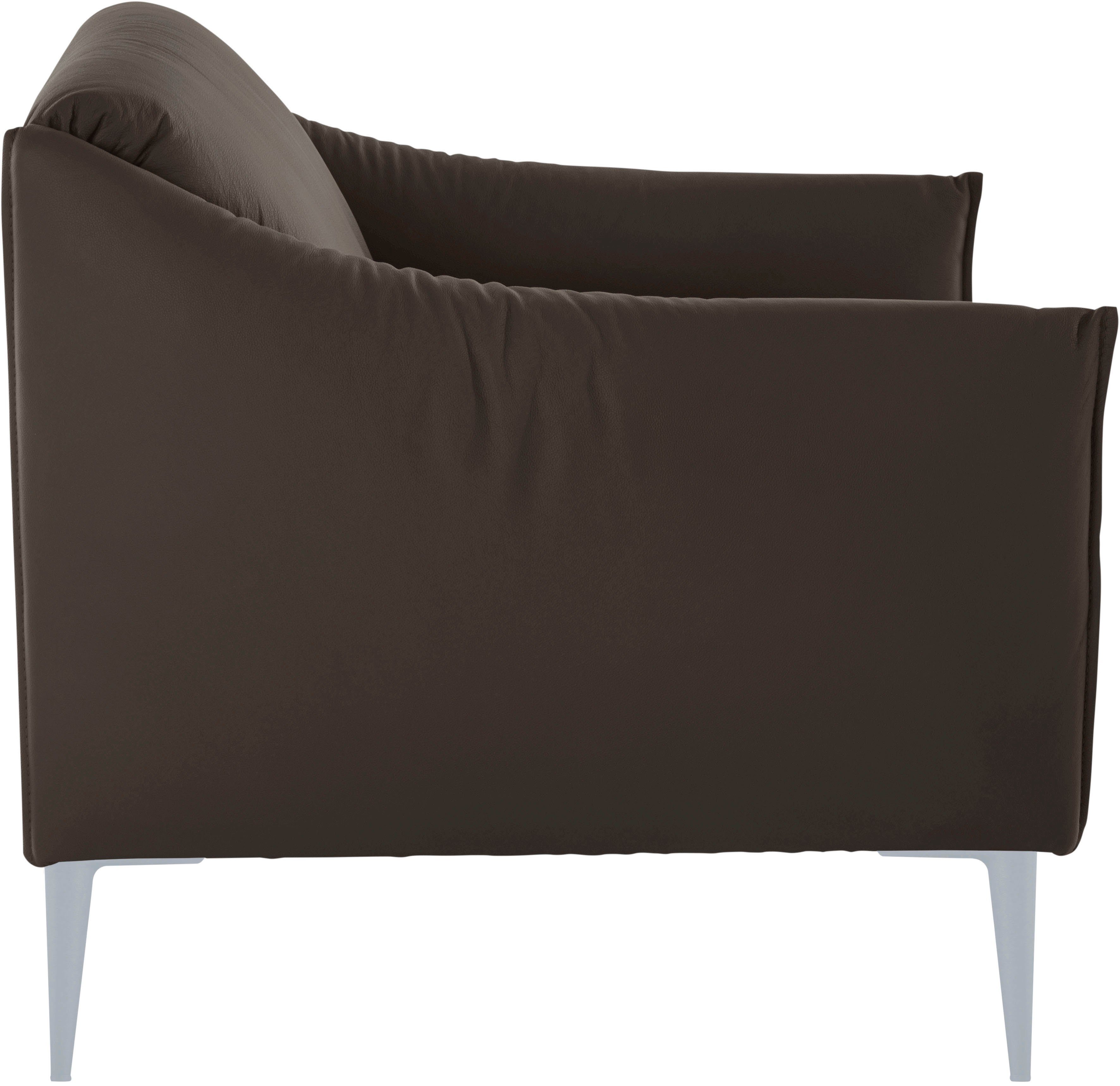 W.SCHILLIG Cocktailsessel sally Designsessel, zeitlos und bequem, tolle Verarbeitungsdetails, mit Metallfüßen in Silber matt