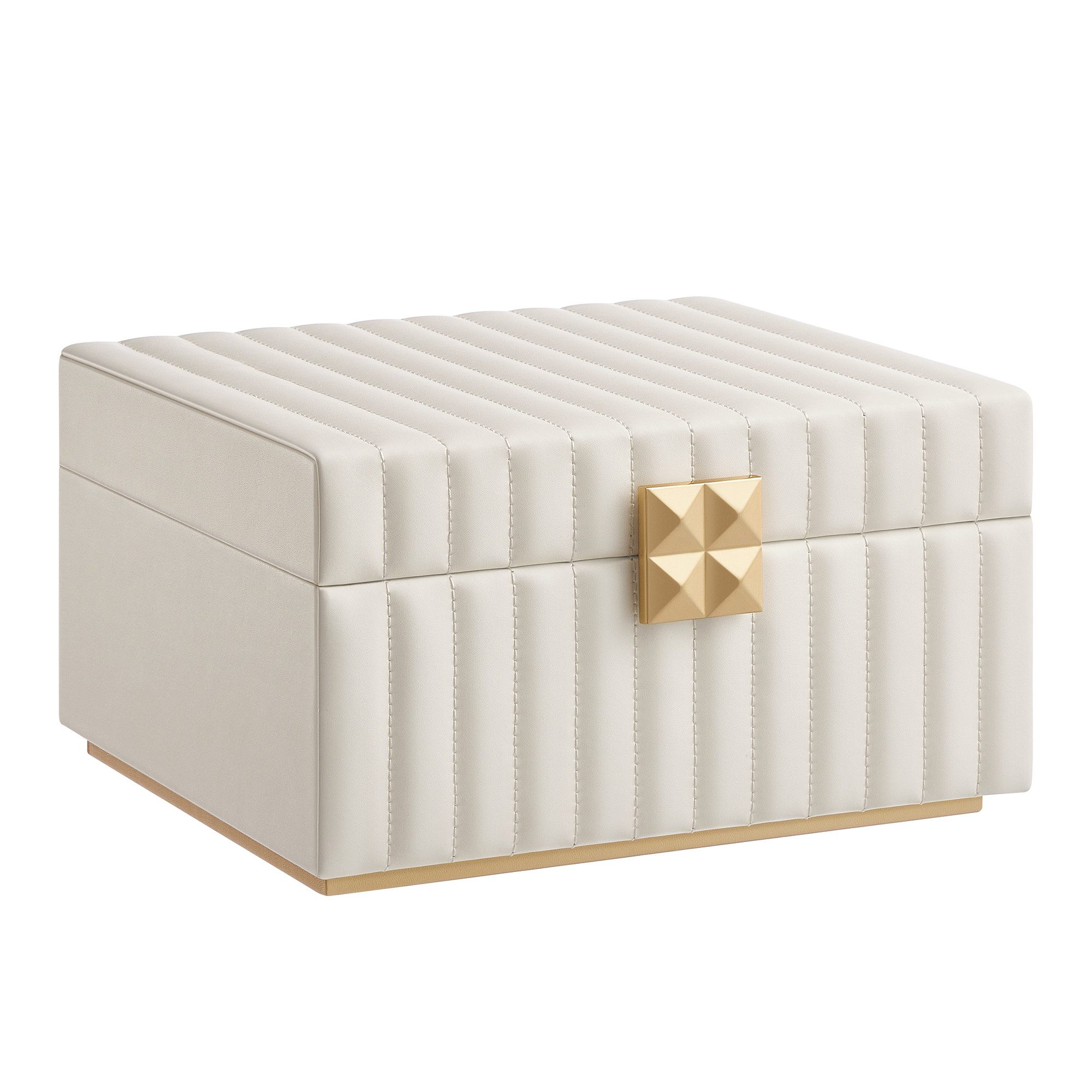 SONGMICS HOME Schmuckkasten Schmuckbox Schmuckaufbewahrung, 2 Ebenen, mit S günstig online kaufen