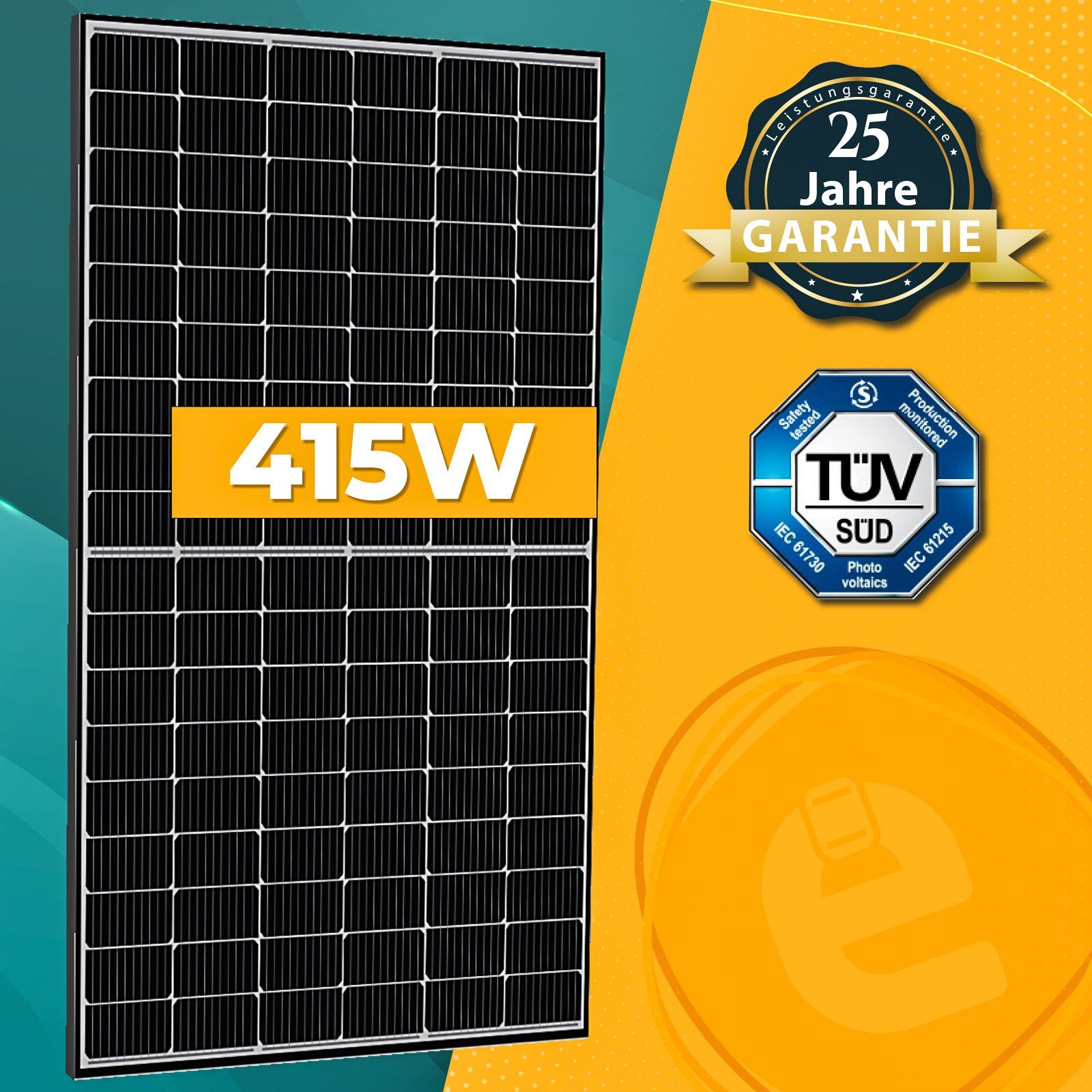 5x Rahmen enprovesolar Solarmodul Sunpro Schwarz Watt Solaranlage 415