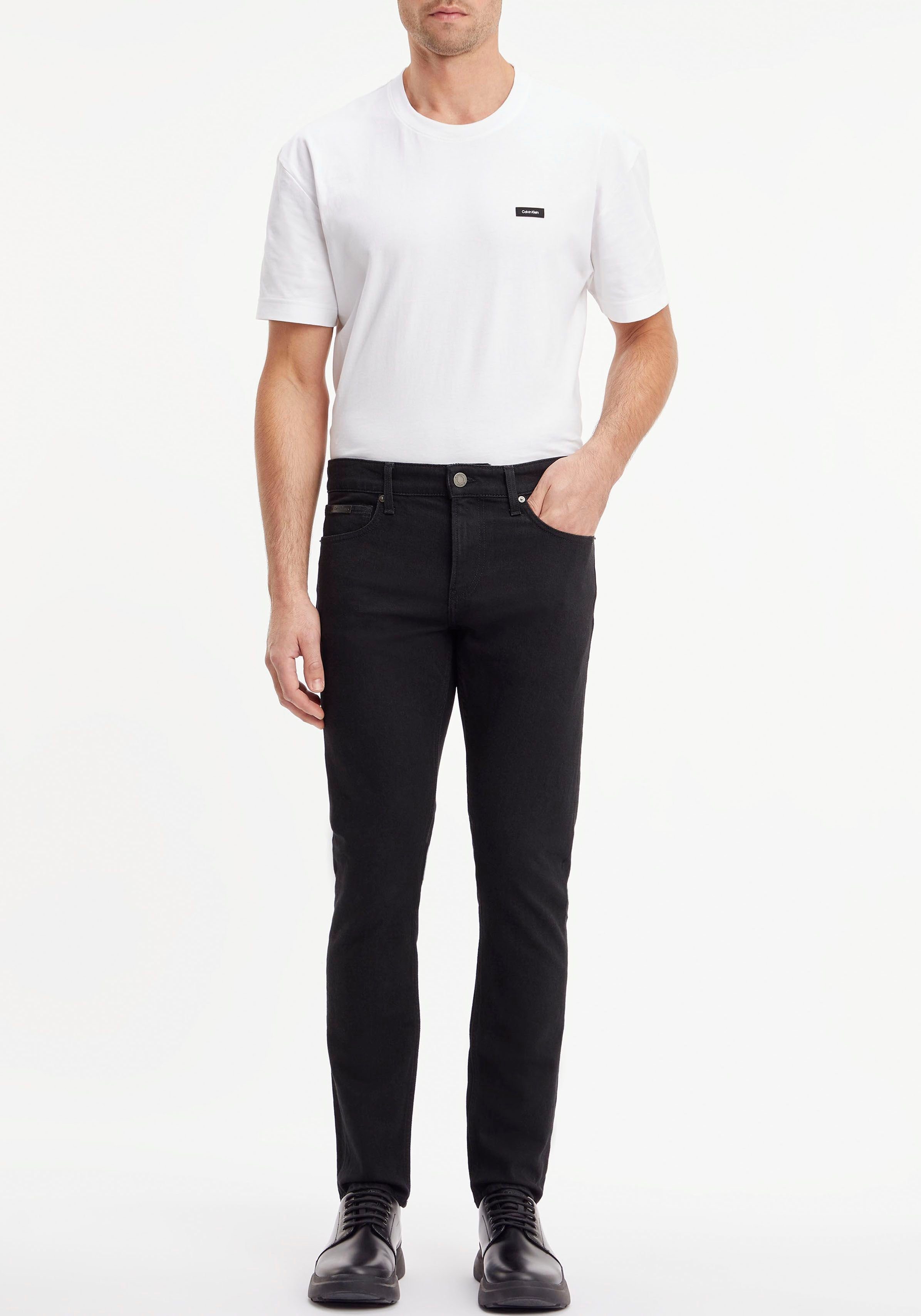 Calvin Klein Slim-fit-Jeans SLIM im Black FIT Denim BLACK 5-Pocket-Style RINSE
