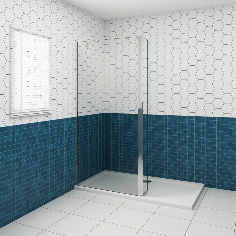 Duschparadies Walk-in-Dusche 200cm 8mm ESG walk in Dusche Duschabtrennung Glaswand Duschwand, Einscheibensicherheitsglas, Glas