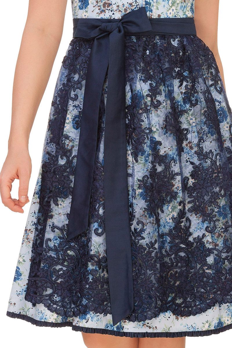 Alpenfee Tracht Dirndl Midi Dirndl 2tlg. - IDA - blau