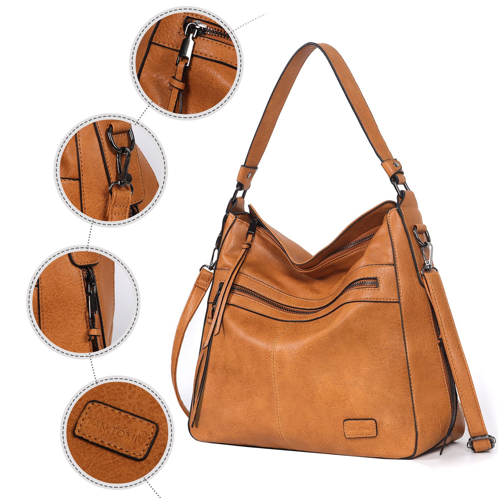 TAN.TOMI Schultertasche Damen Schultertasche Groß Shopper Handtasche, Synthetisches-Lederhandtasche Umhängetasche Damen Taschen