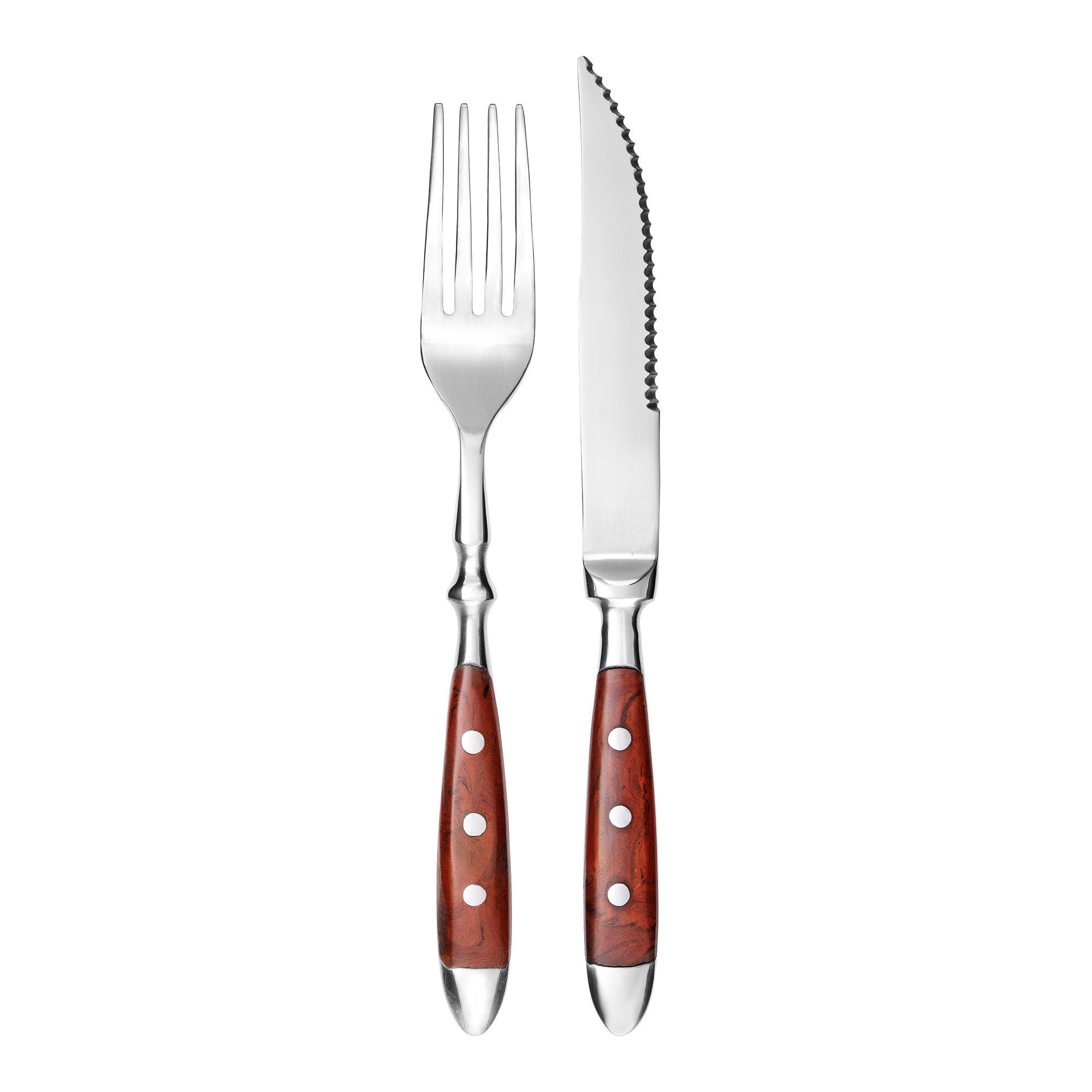 GRÄWE Steakbesteck GRÄWE Steakbesteck 12-tlg., Serie Nürnberg, BRAUN, Edelstahl 18/0