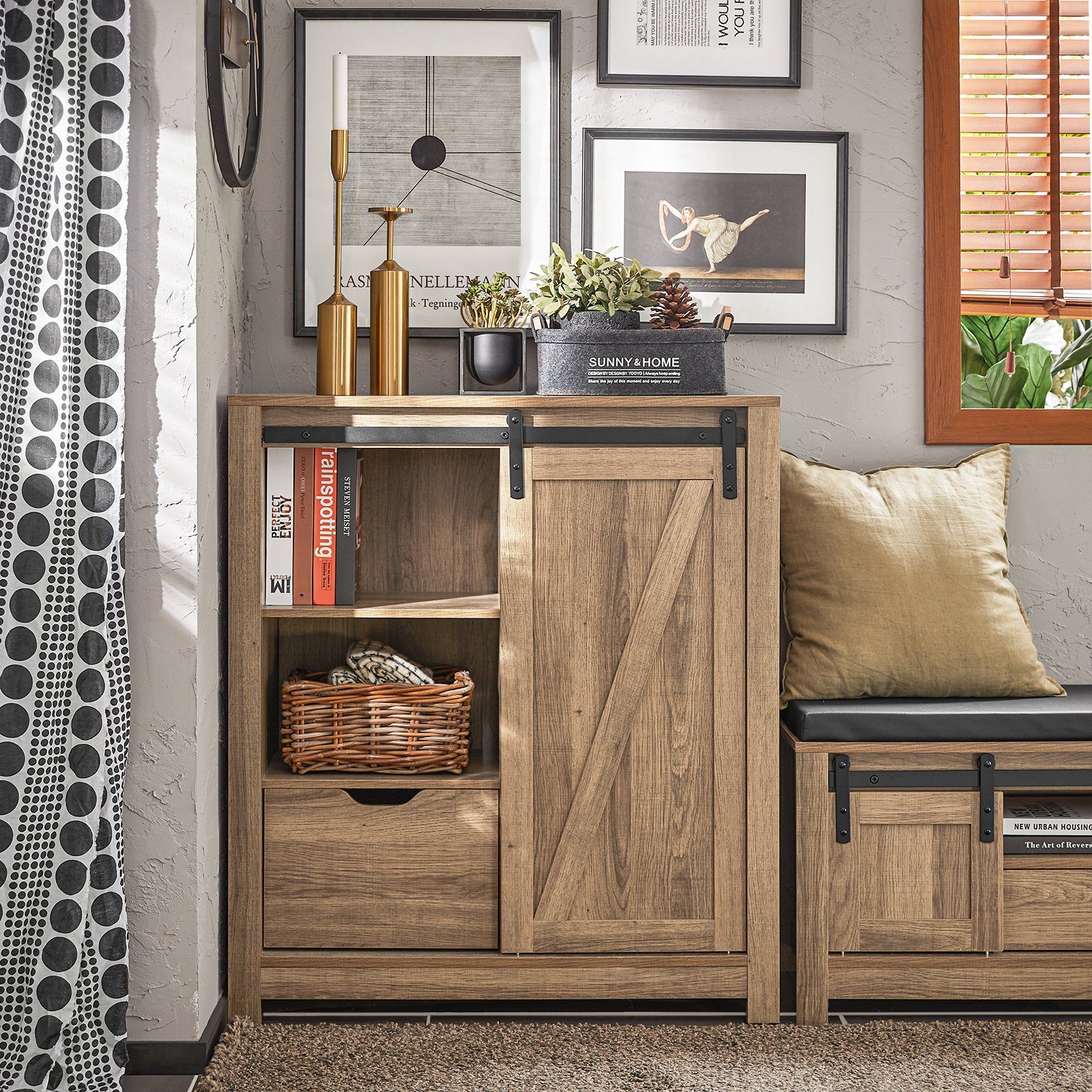 SoBuy Sideboard FSB59, mit Schiebetür Schuhschrank günstig online kaufen