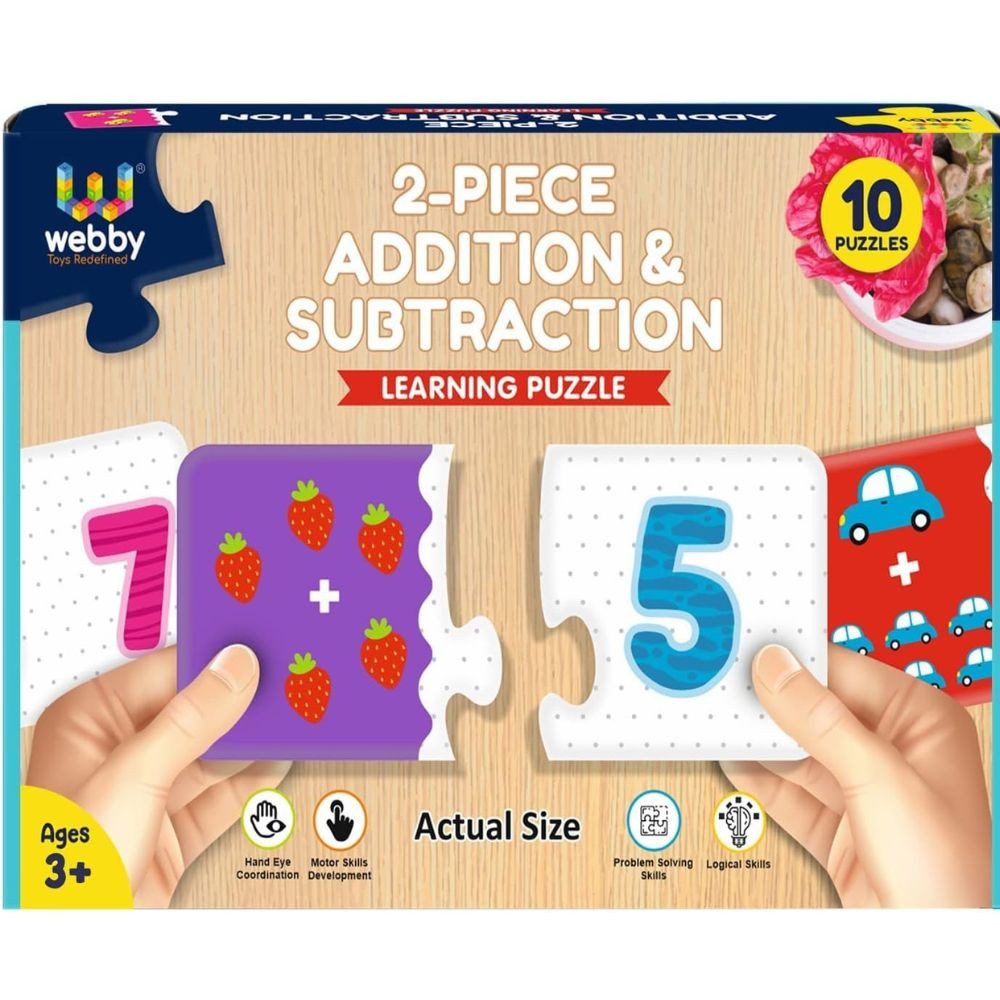 Webby Toys Puzzle Montessori Lernpuzzle-Set – 2 Teile – Interaktives Kinder günstig online kaufen