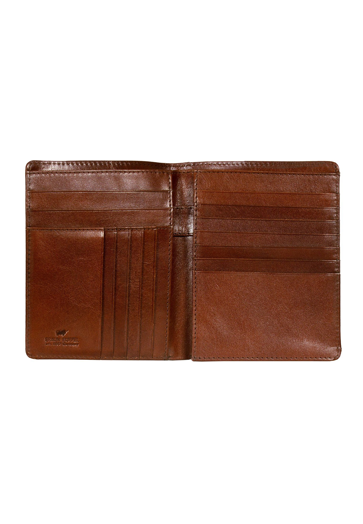 Brieftasche COUNTRY mit Braun Stiftehalter RFID Brieftasche, palisandro Büffel