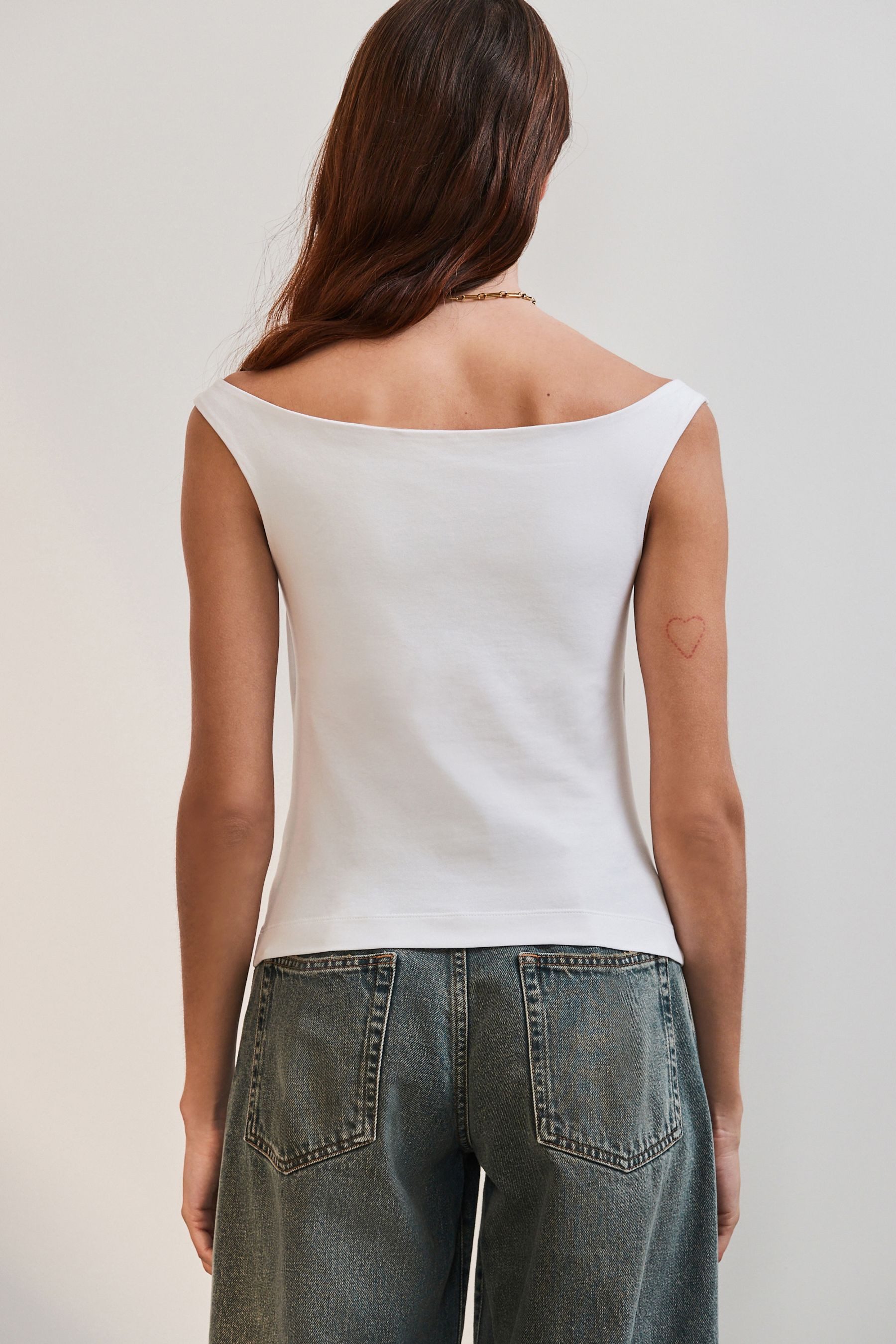 Next Shirttop Top mit offenem Ausschnitt (1-tlg)