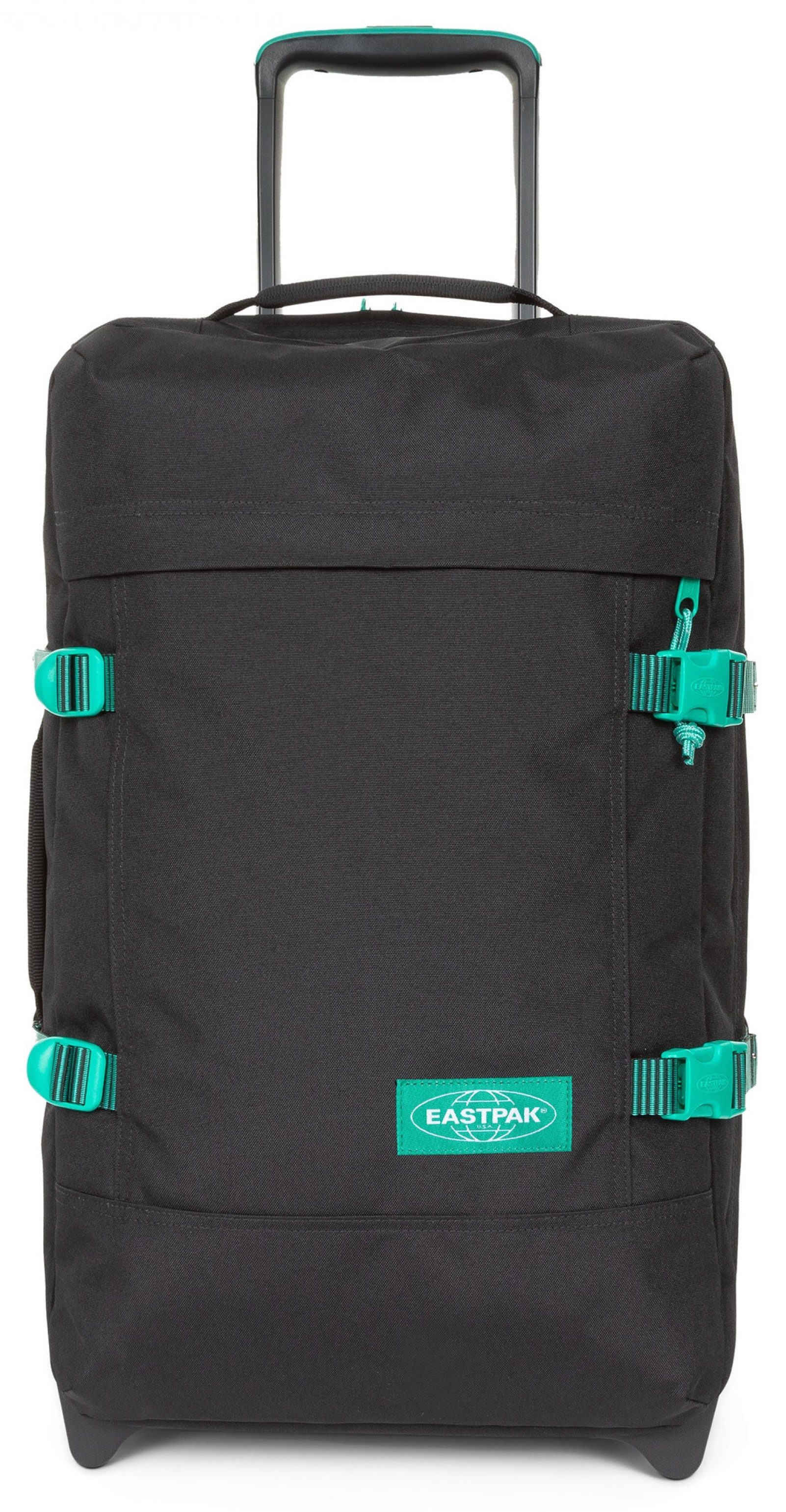 Eastpak Weichgepäck-Trolley Rollen, Black mit TRANVERZ S, Stauraum 2 viel Stripe Kontrast