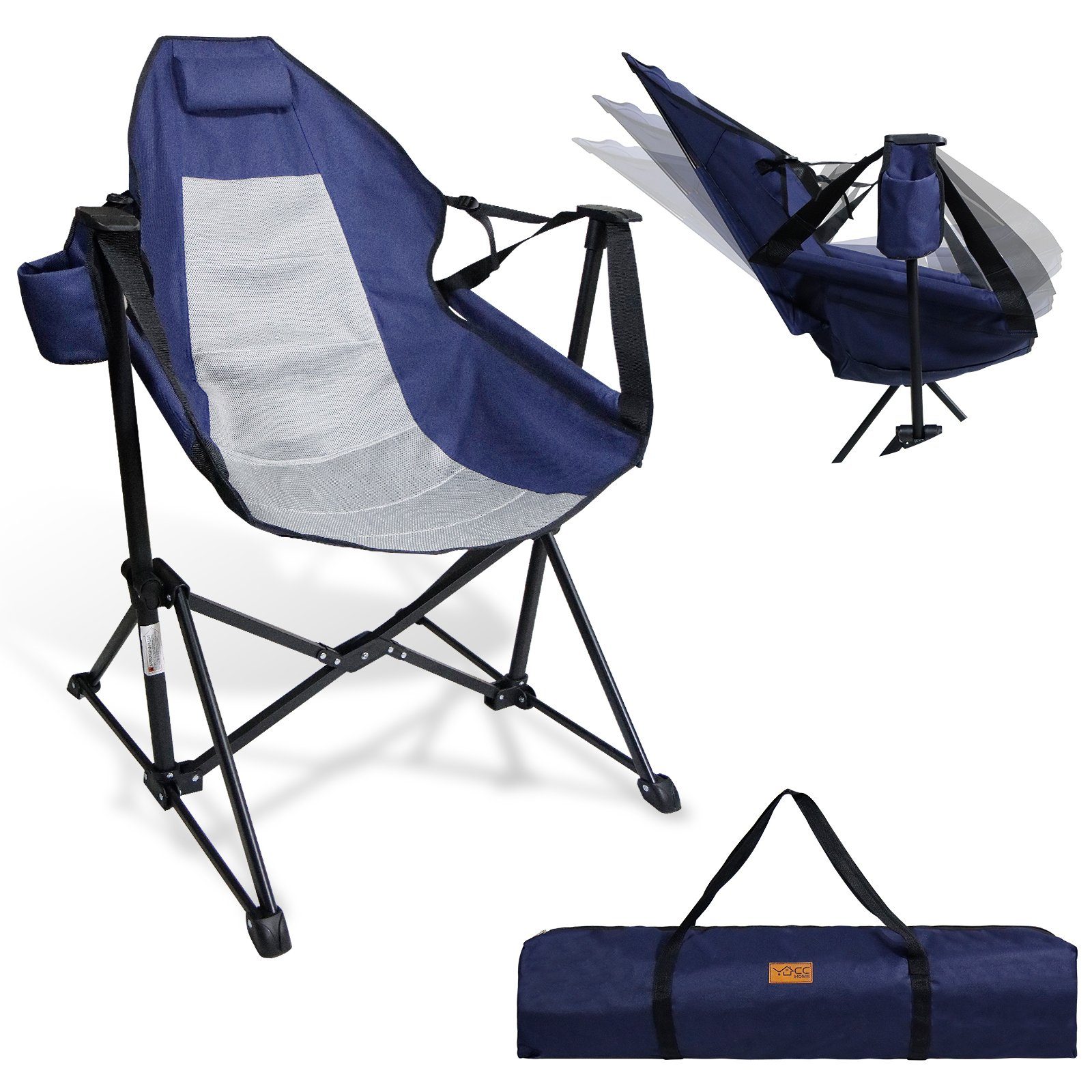 CCLIFE Schaukelstuhl Schaukelstuhl Campingstuhl Gartenstuhl Faltbar günstig online kaufen
