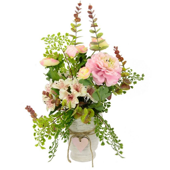 Kunstblume Arrangement Blüten/Ranunkel I.GE.A. Höhe 44 cm Topf aus Keramik