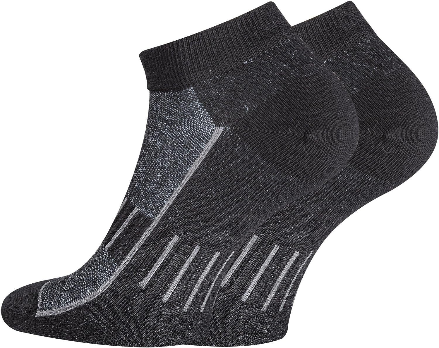 TippTexx 24 Sportsocken 6 Paar Sport-Sneakersocken, fast unsichtbar mit Anti-Loch-Garantie Schwarz