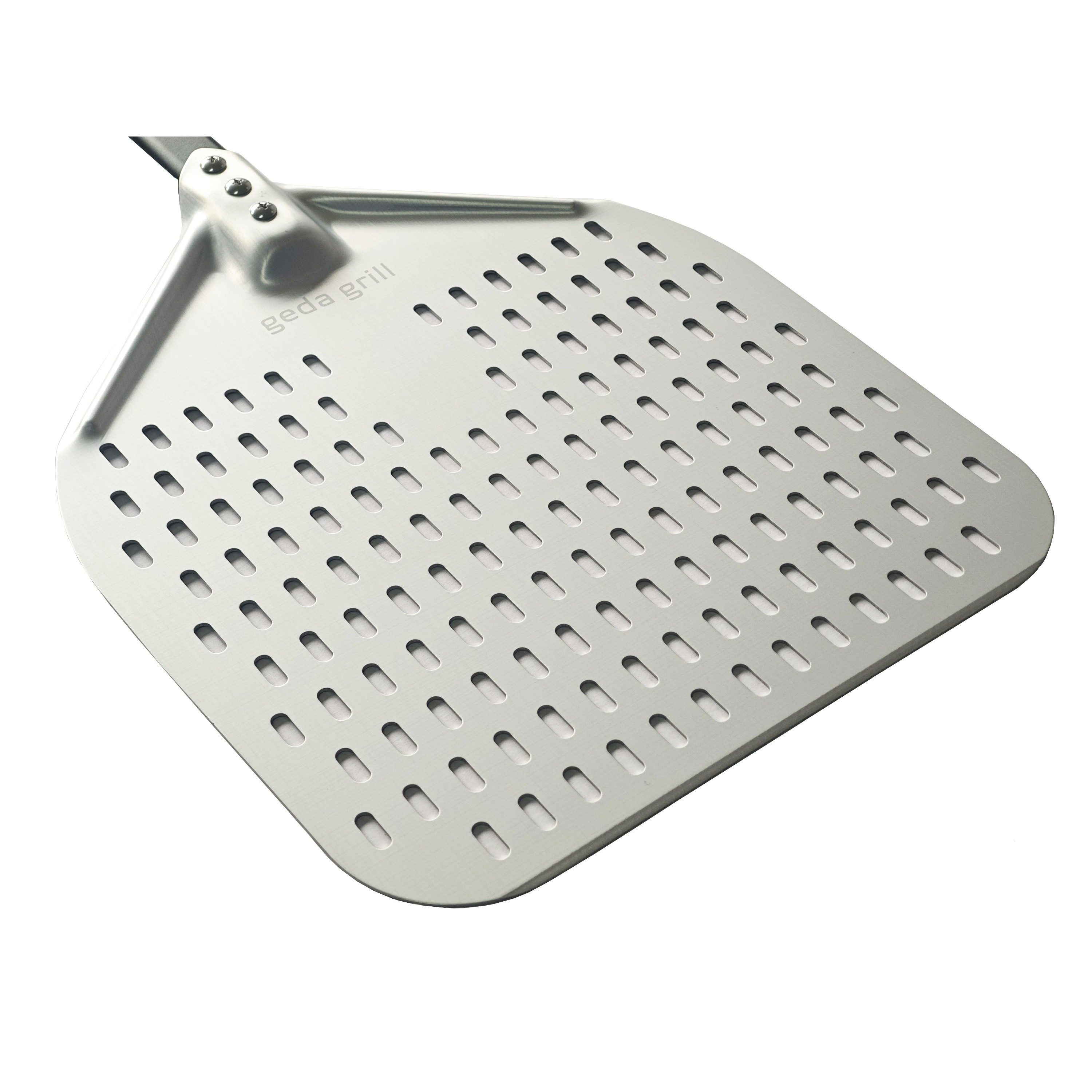 geda grill Pizzaschieber Pizzaschaufel, Aluminium eloxiert, perforiert, abnehmbar, Aluminium eloxiert