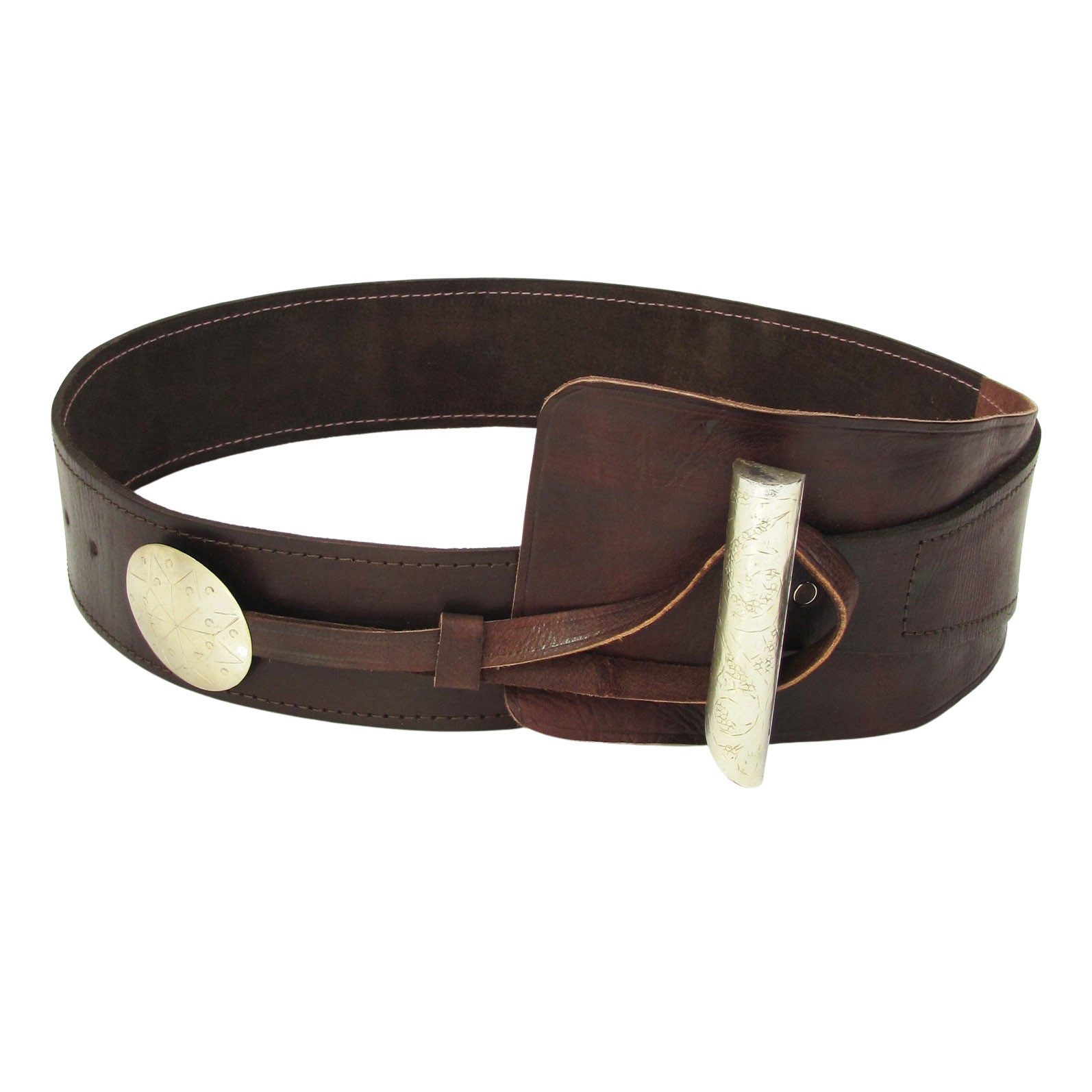 ALMADIH Hüftgürtel Taillengürtel Echtleder Damen Ledergürtel Wickelgürtel D günstig online kaufen