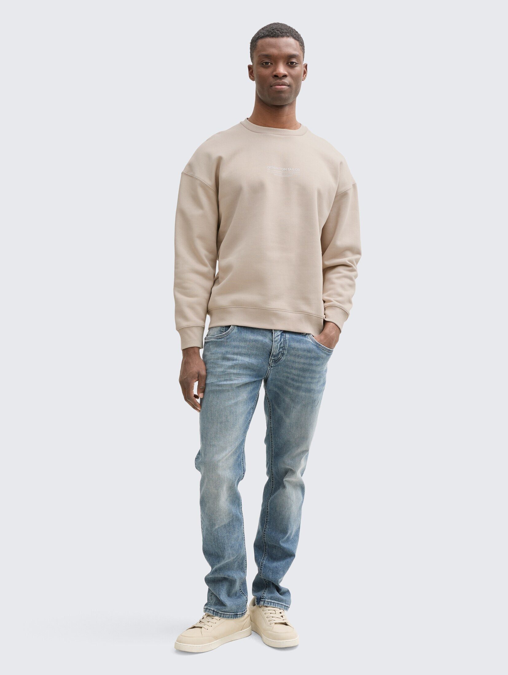TOM TAILOR Denim Sweatshirt Strick & Sweatshirts Relaxed Sweatshirt mit Logo-Print