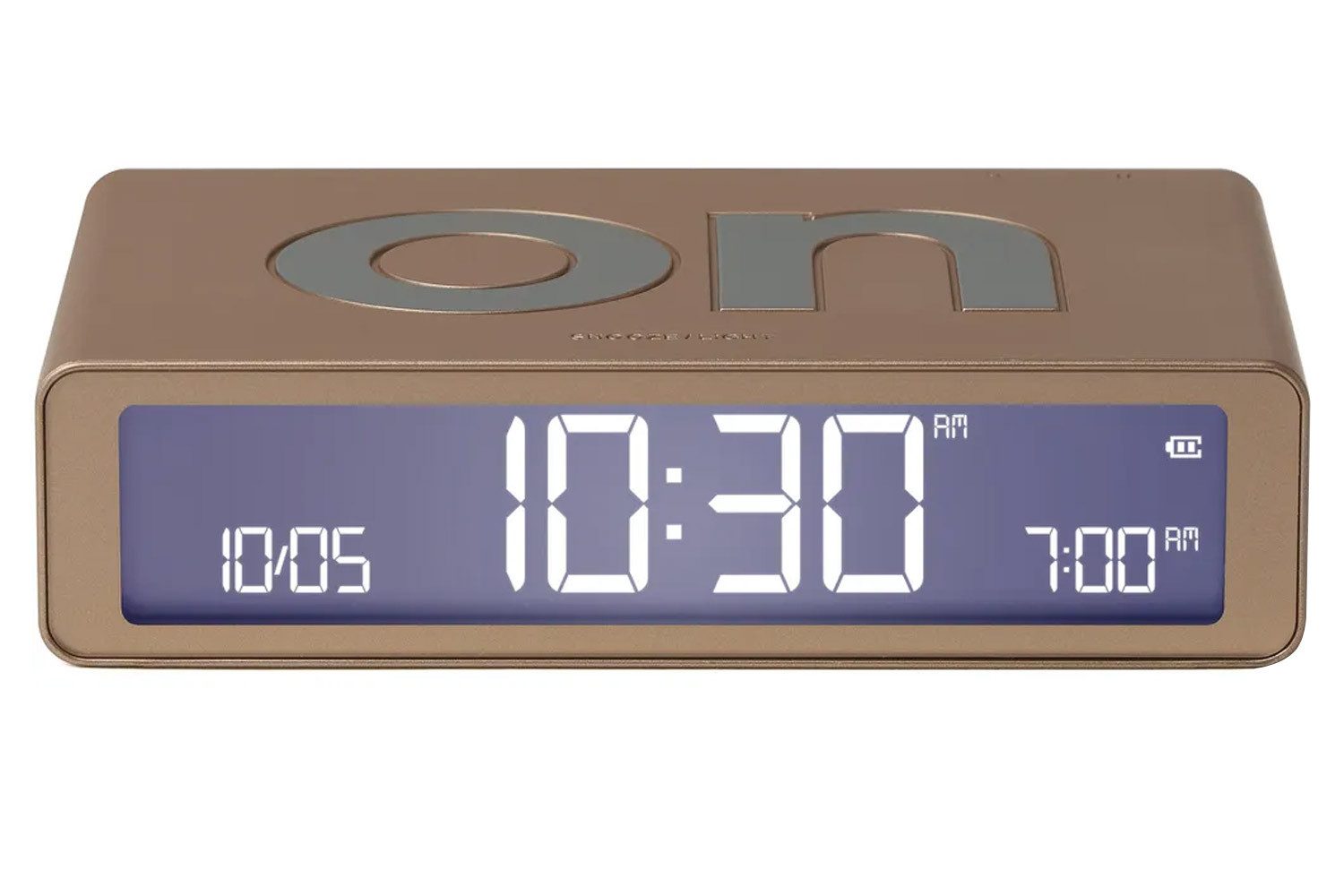 Lexon Quarzwecker Digital-Flip Classic Goldfarben