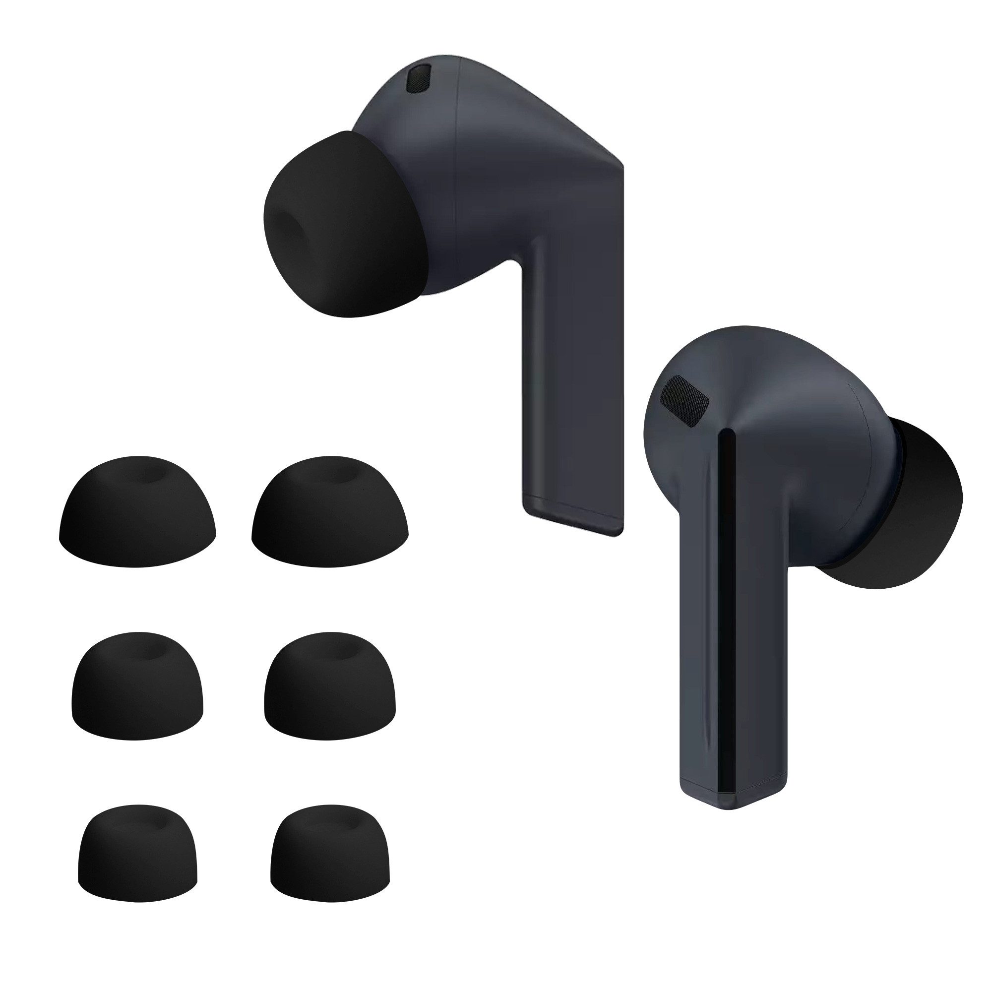 kwmobile Kopfhörer-Schutzhülle 6x Polster für Samsung Galaxy Buds 3 FE, 3 Größen - Silikon Ohrstöpsel In-Ear Kopfhörer