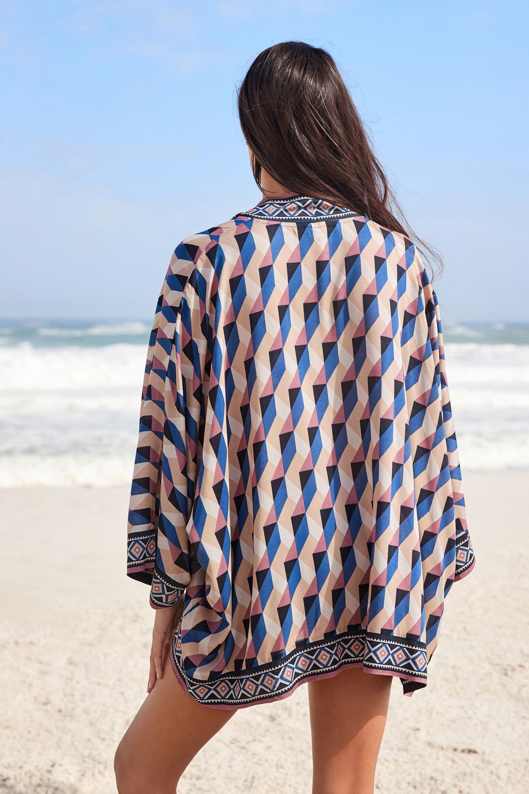 Kimono Next Blusenkimono geometrischem (1-tlg) mit Print