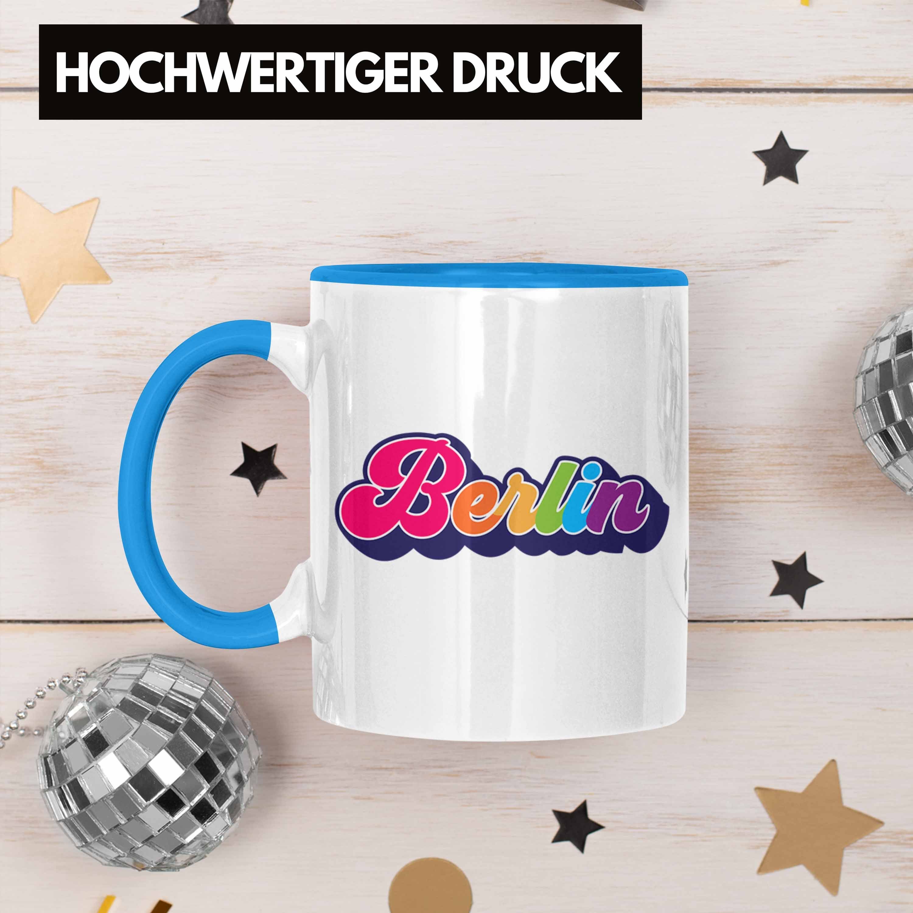 Blau Trendation Tasse Berlin Bunt Tasse