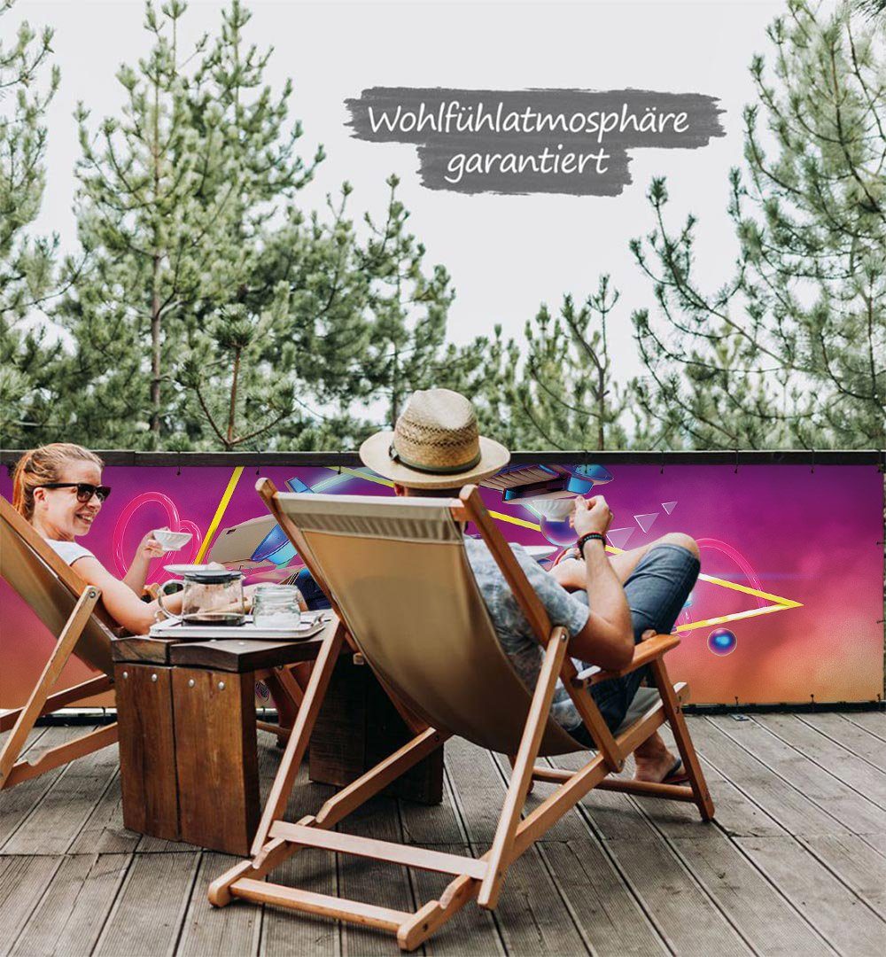 Thumbnail - MyMaxxi Sichtschutzelement Balkonbanner In die Zukunft Balkon Sichtschutz Garten