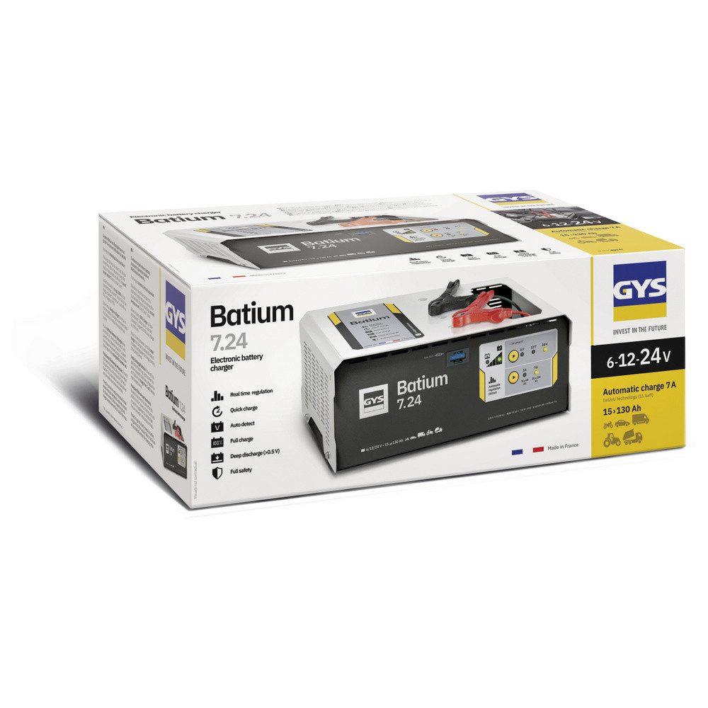 GYS GYS BATIUM 7.24 024502 Automatikladegerät 6 V, 12 V, 24 V 11 A Autobatterie-Ladegerät