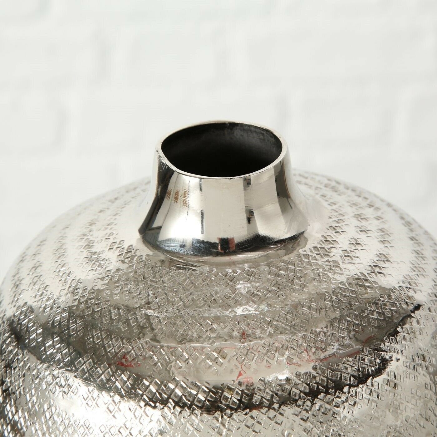 cm Dekovase Meinposten Vase Tischdeko 25 Metall silber Deko