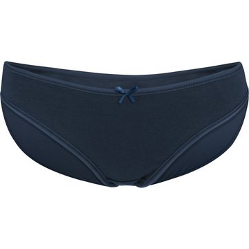 Fabio Farini Slip Damen Bikinislip Unterhosen - Unterwäsche aus Baumwolle mit Stretch (Packung, 4-St) im klassisch sportlichen Design mit Schleifchen